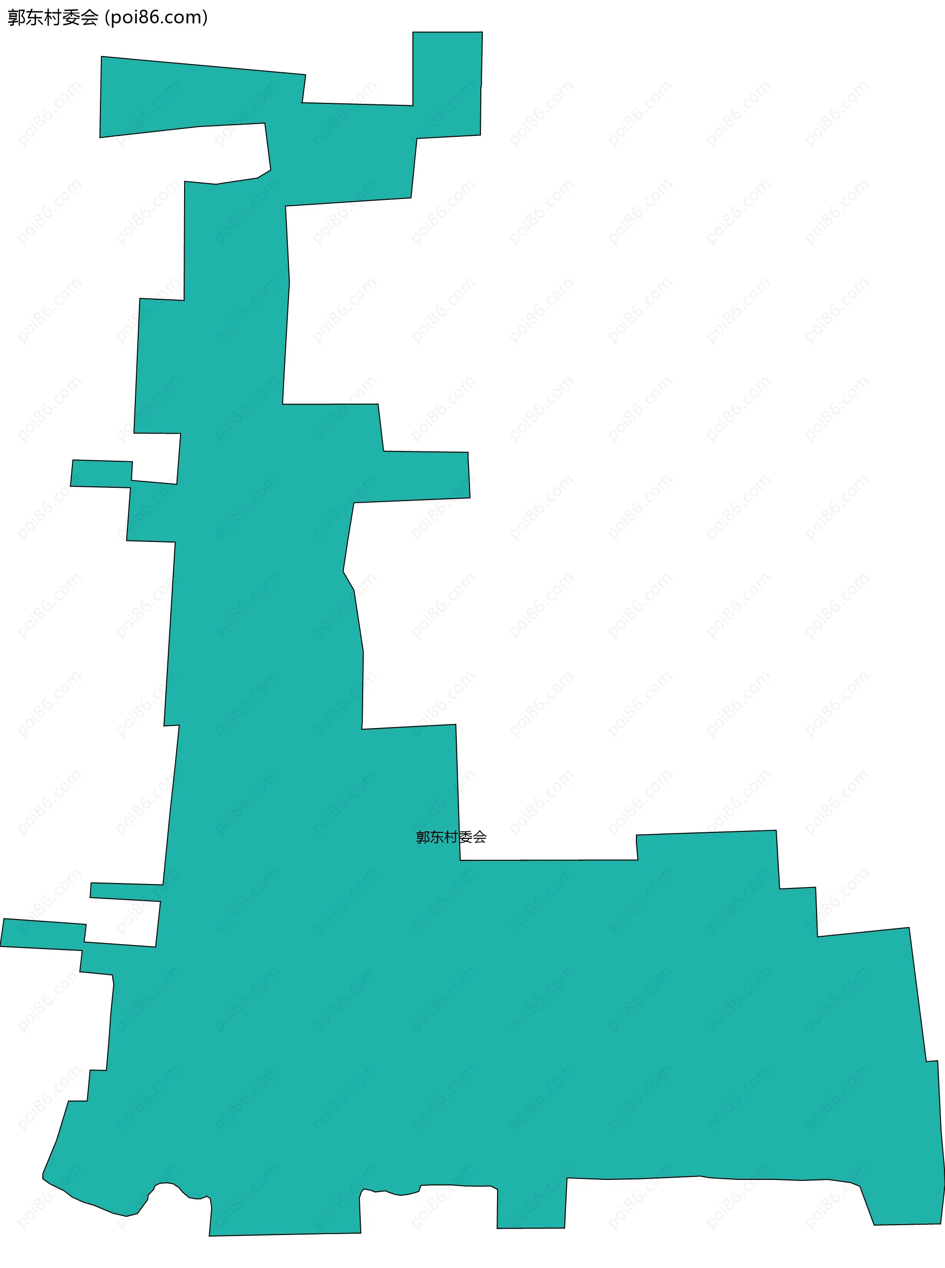 郭东村委会边界地图