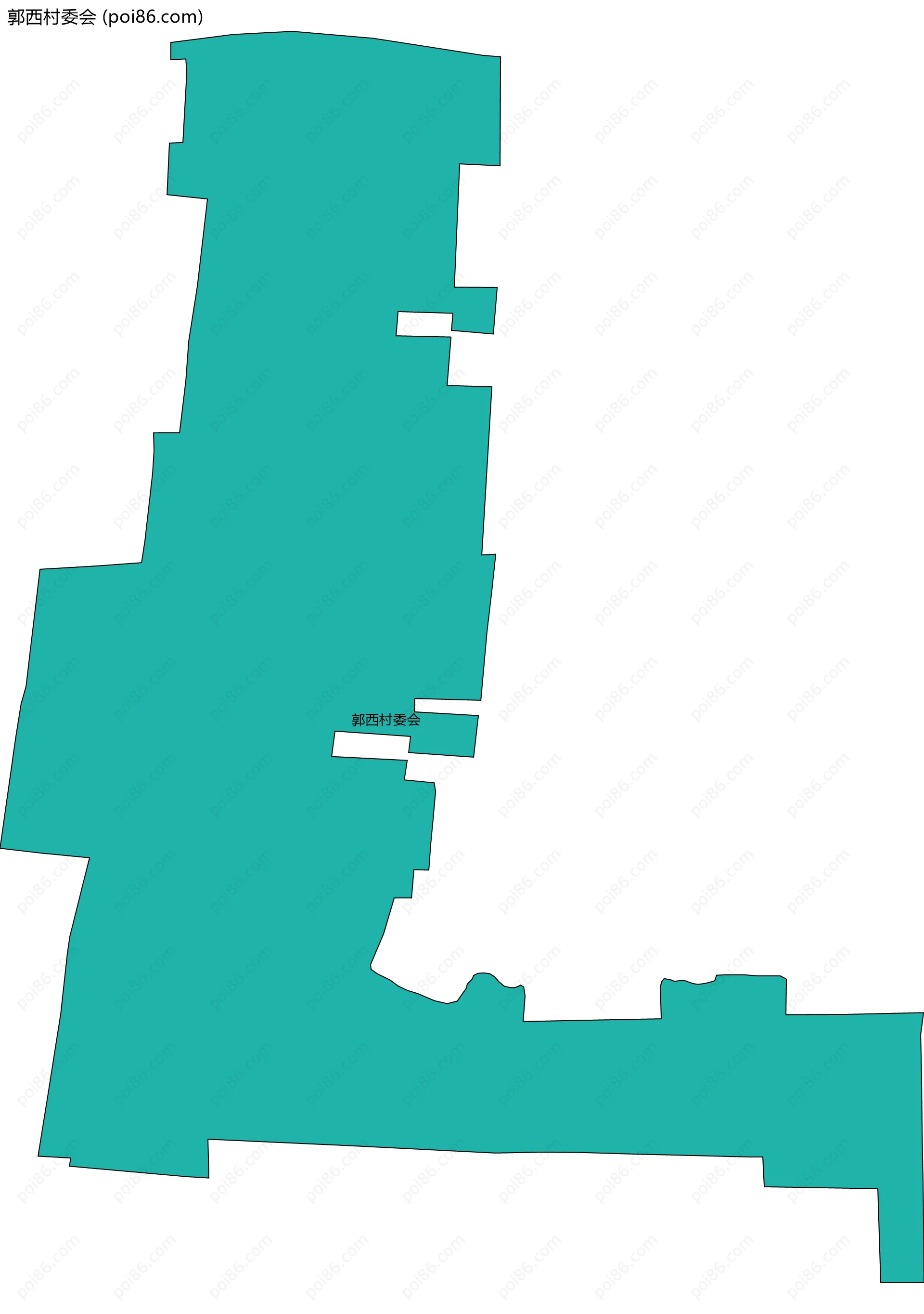 郭西村委会边界地图