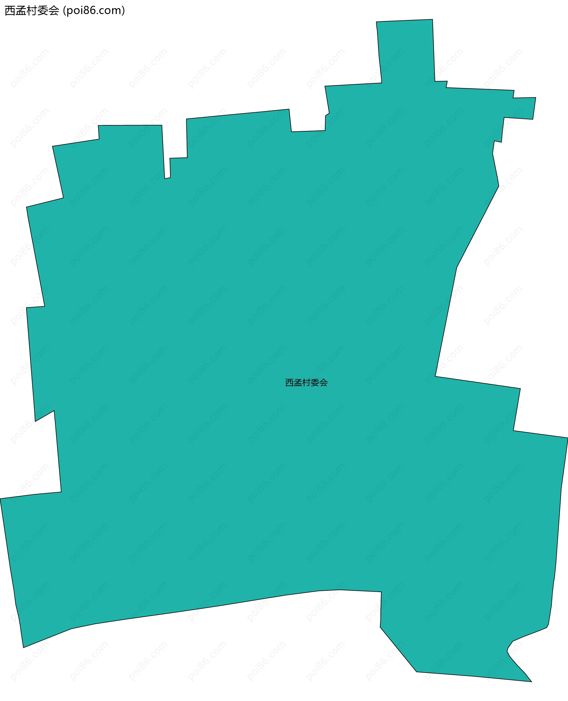 西孟村委会边界地图