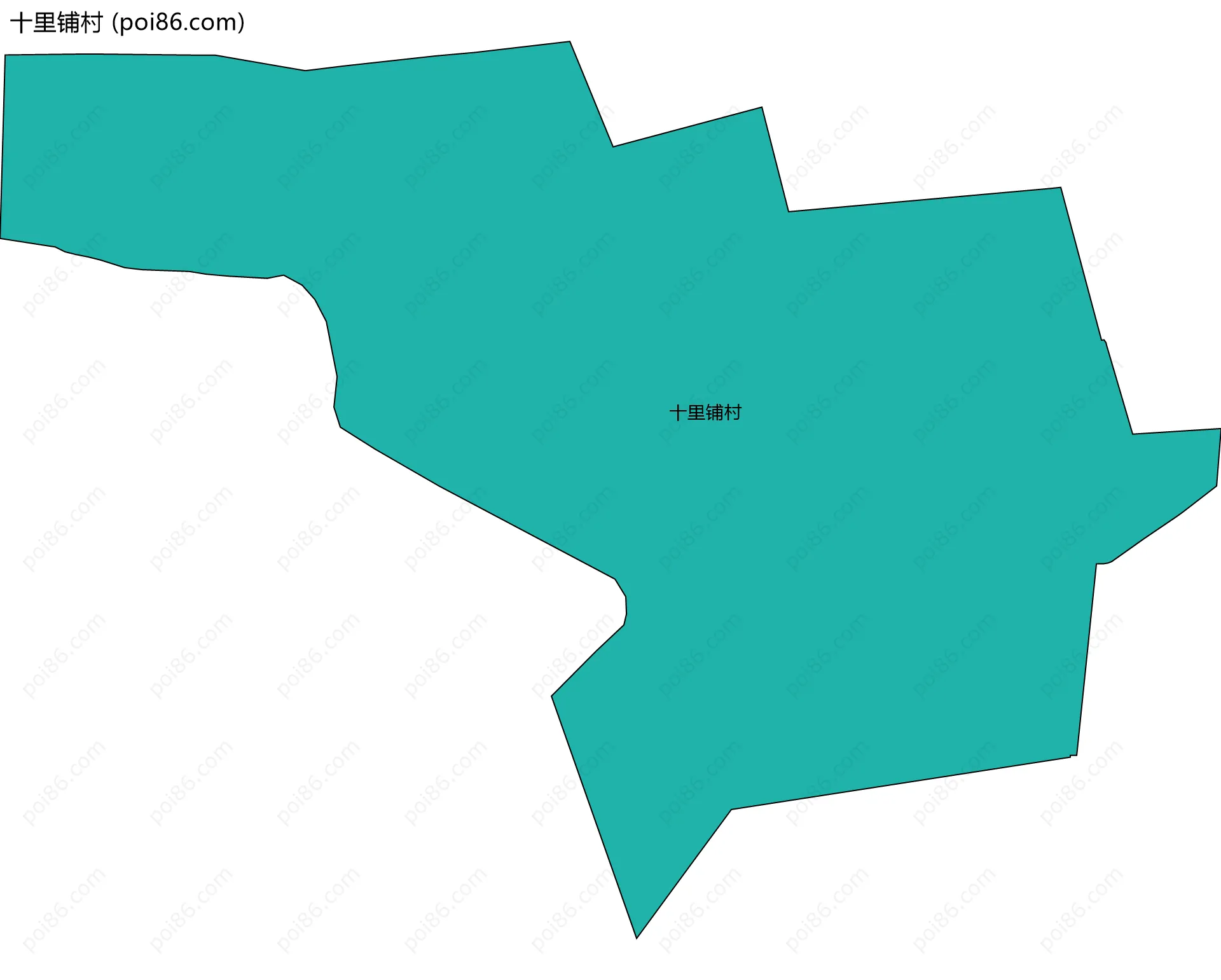 十里铺村边界地图