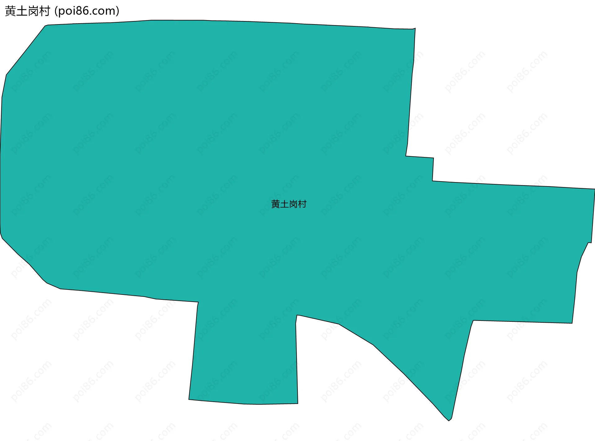 黄土岗村边界地图