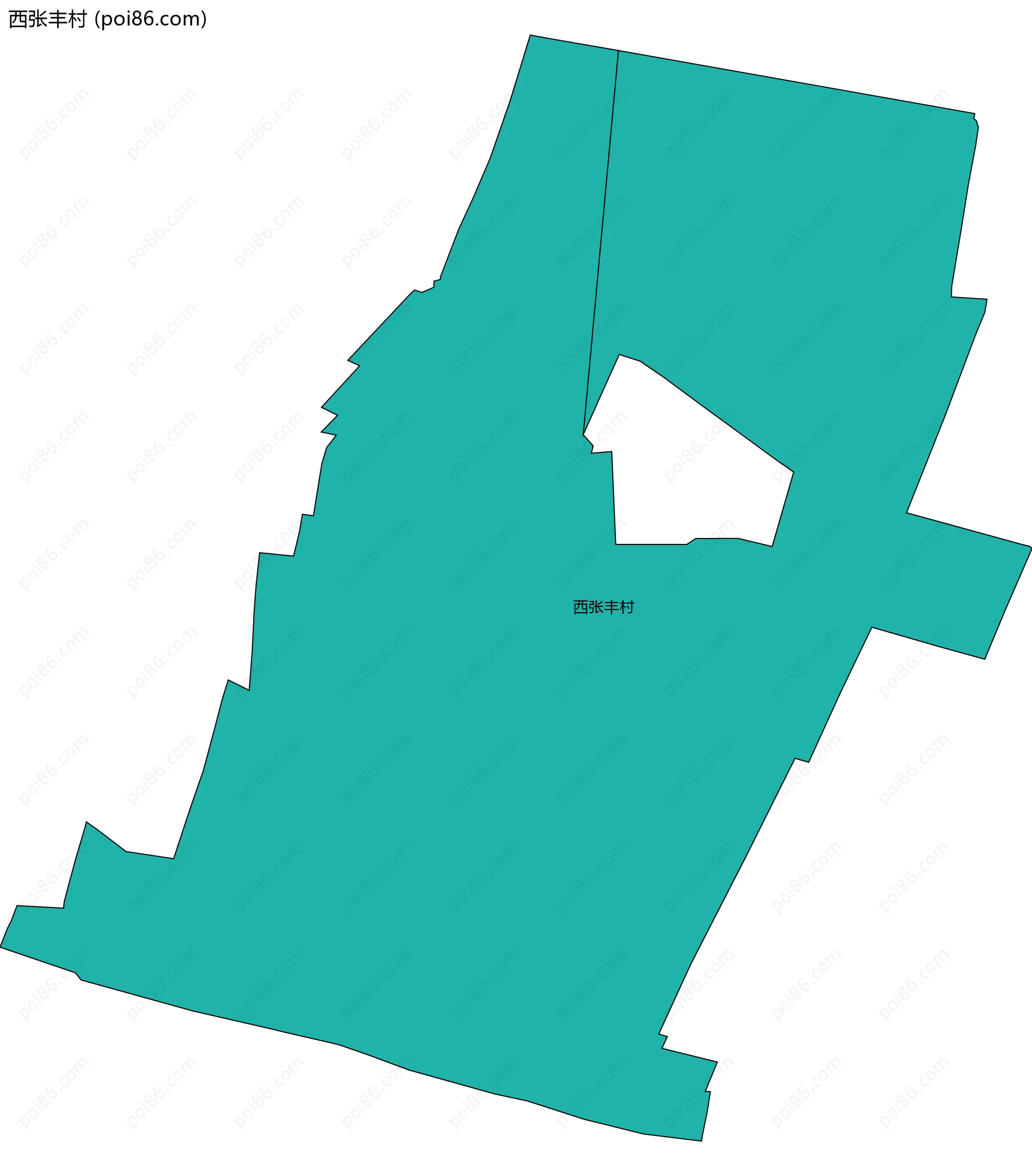 西张丰村边界地图