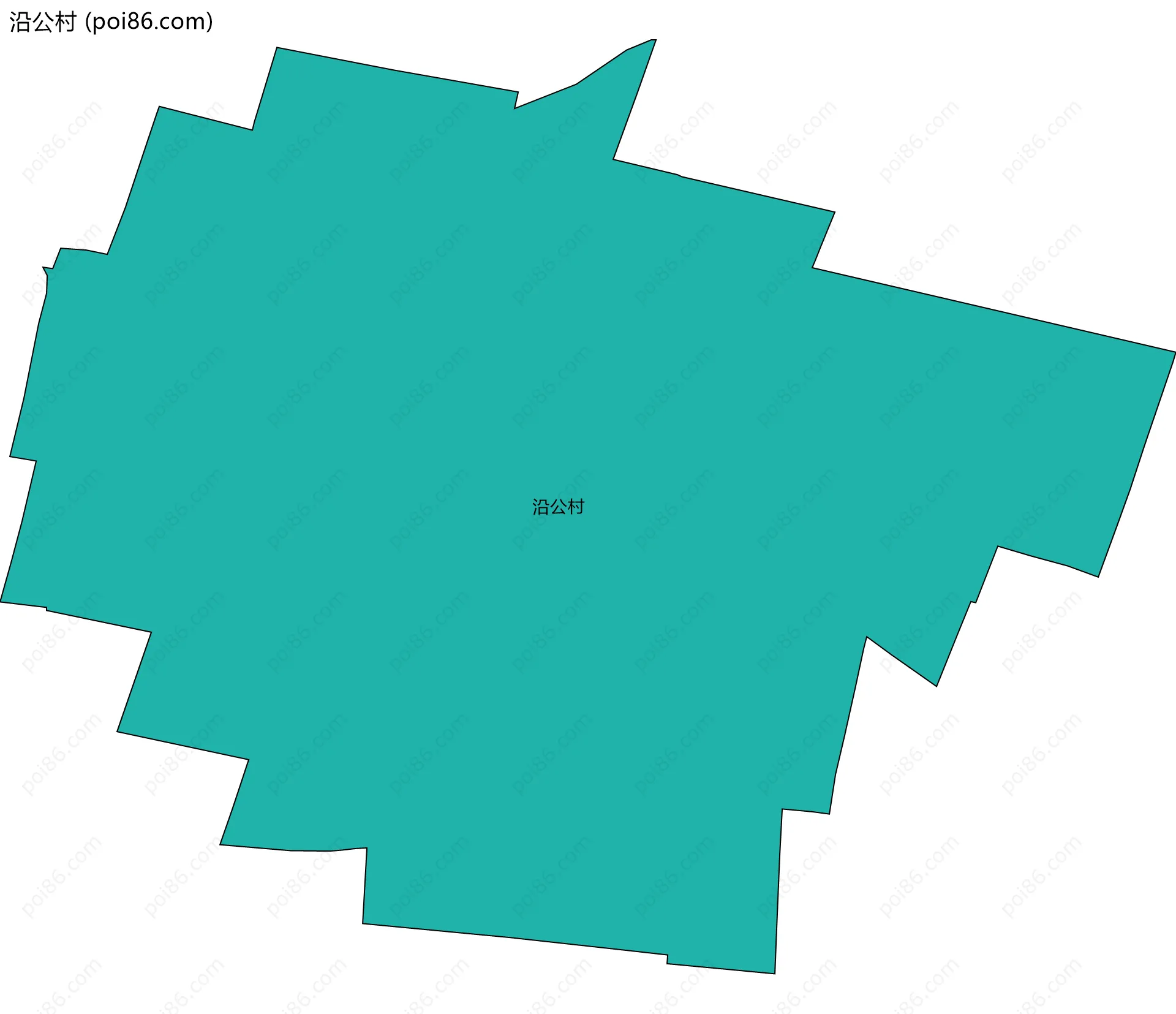 沿公村边界地图