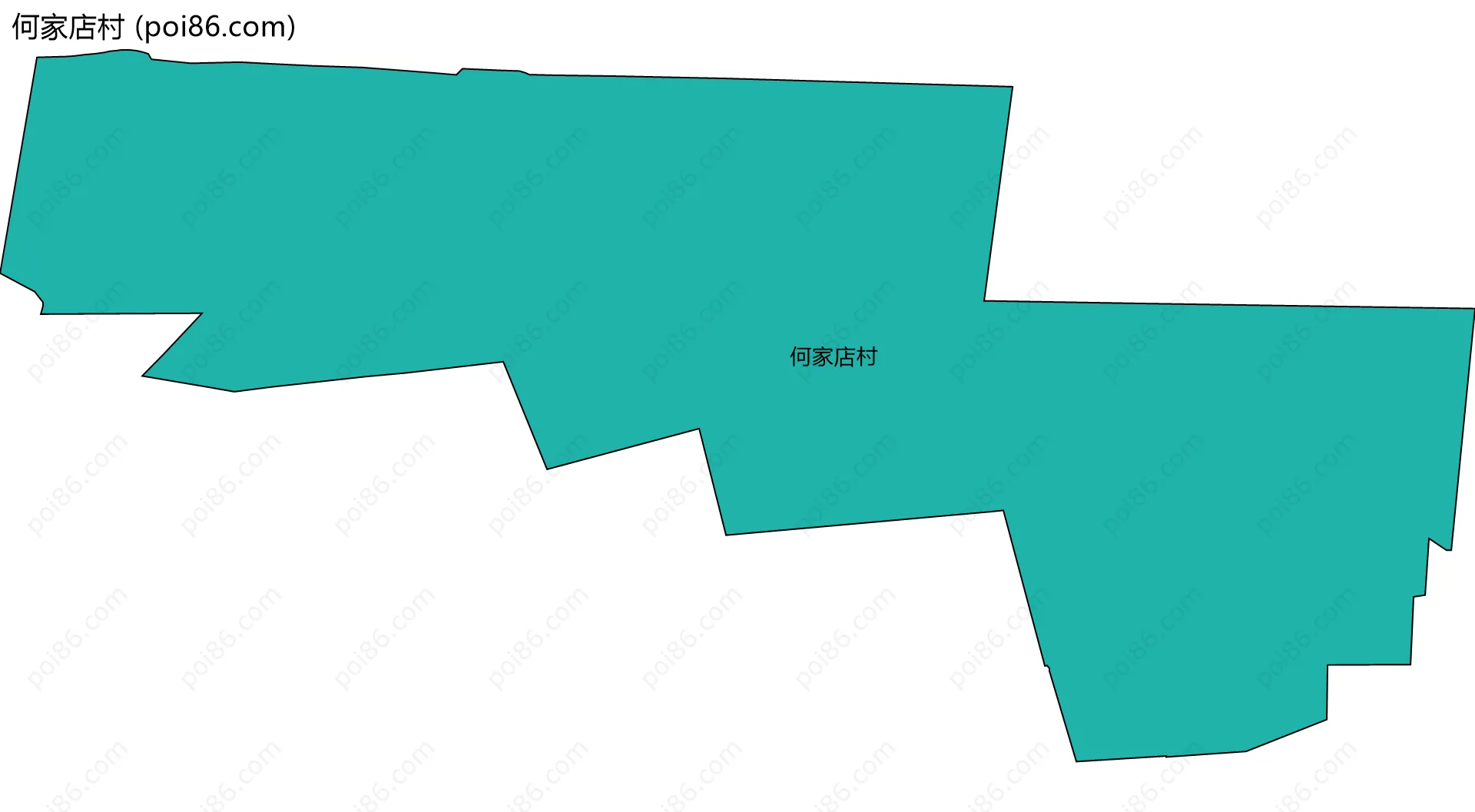 何家店村边界地图