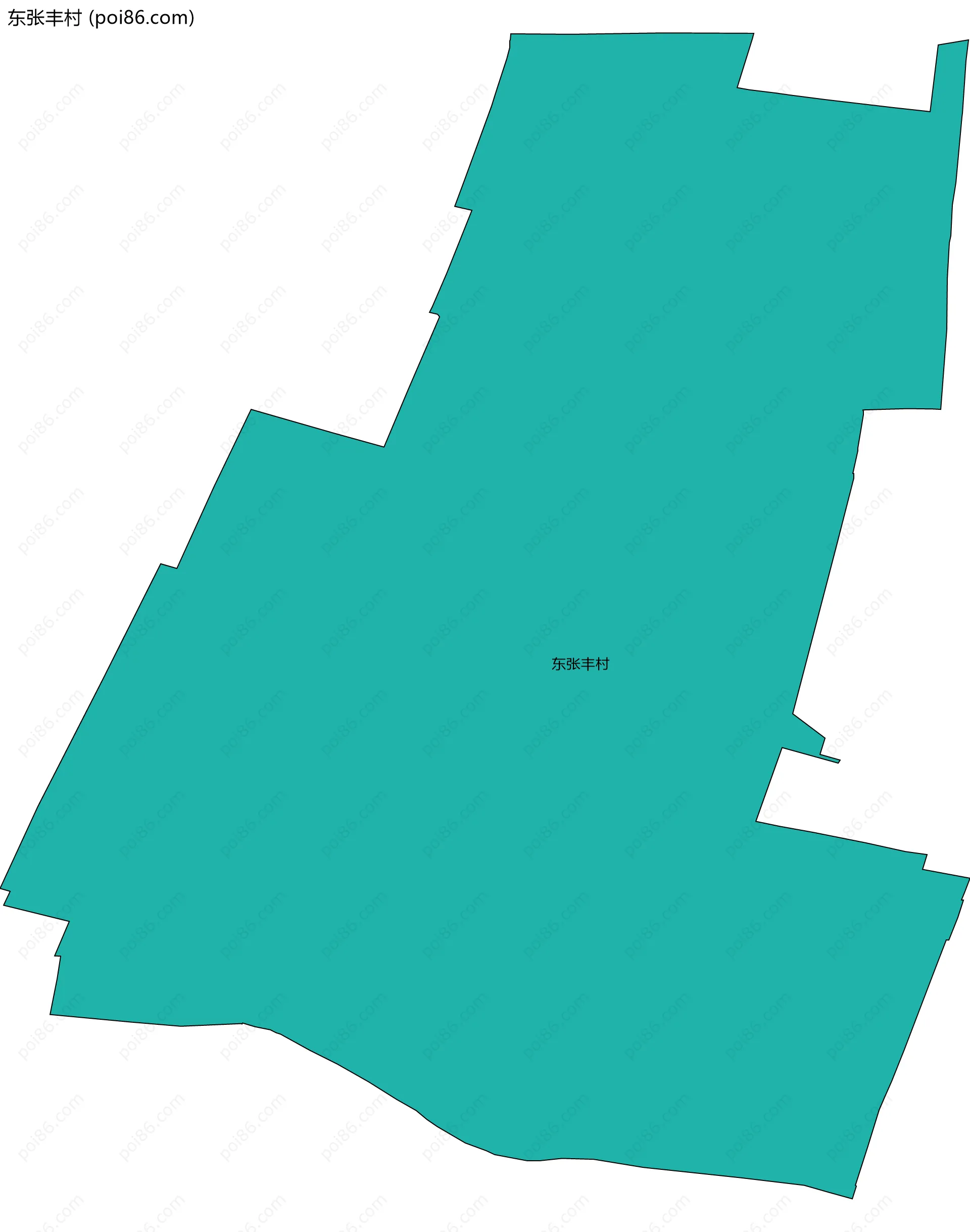 东张丰村边界地图