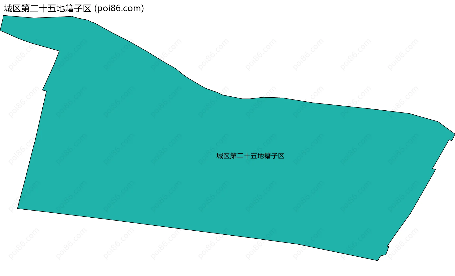 城区第二十五地籍子区边界地图