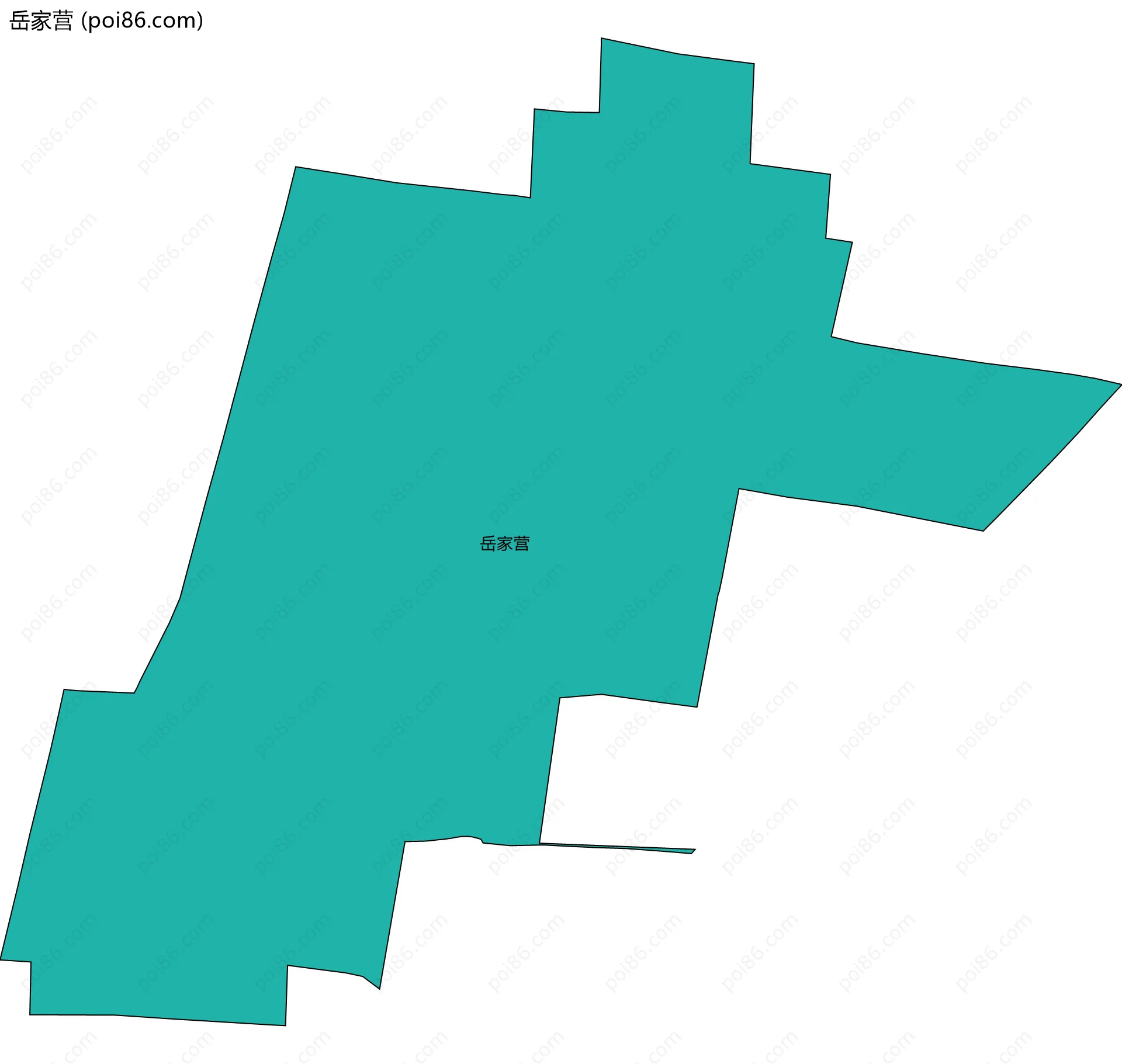 岳家营边界地图