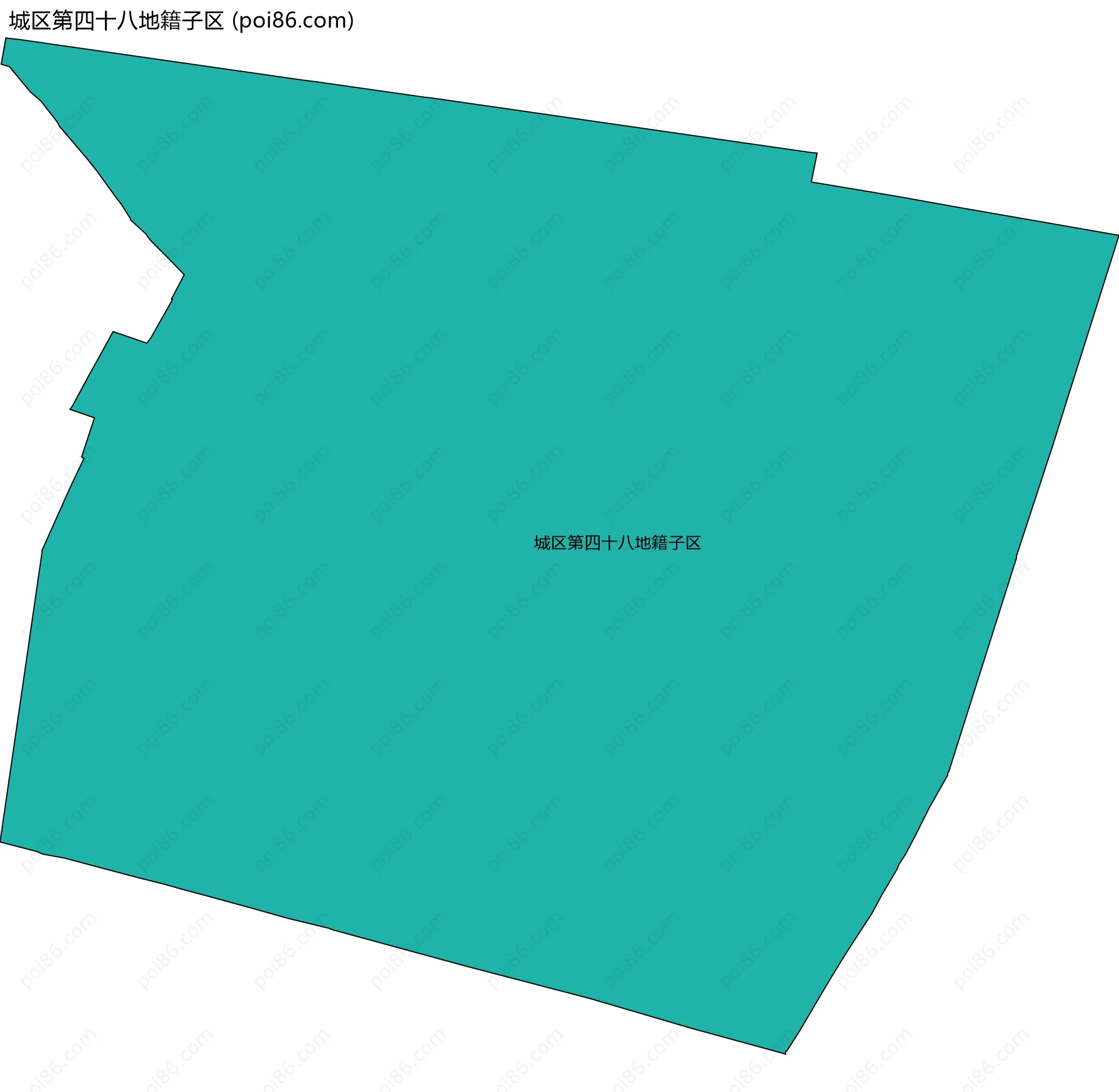 城区第四十八地籍子区边界地图