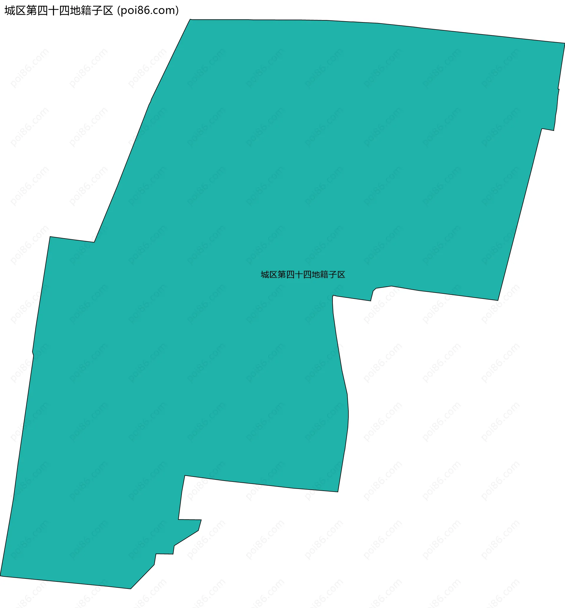 城区第四十四地籍子区边界地图