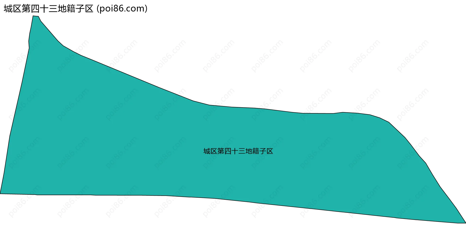 城区第四十三地籍子区边界地图