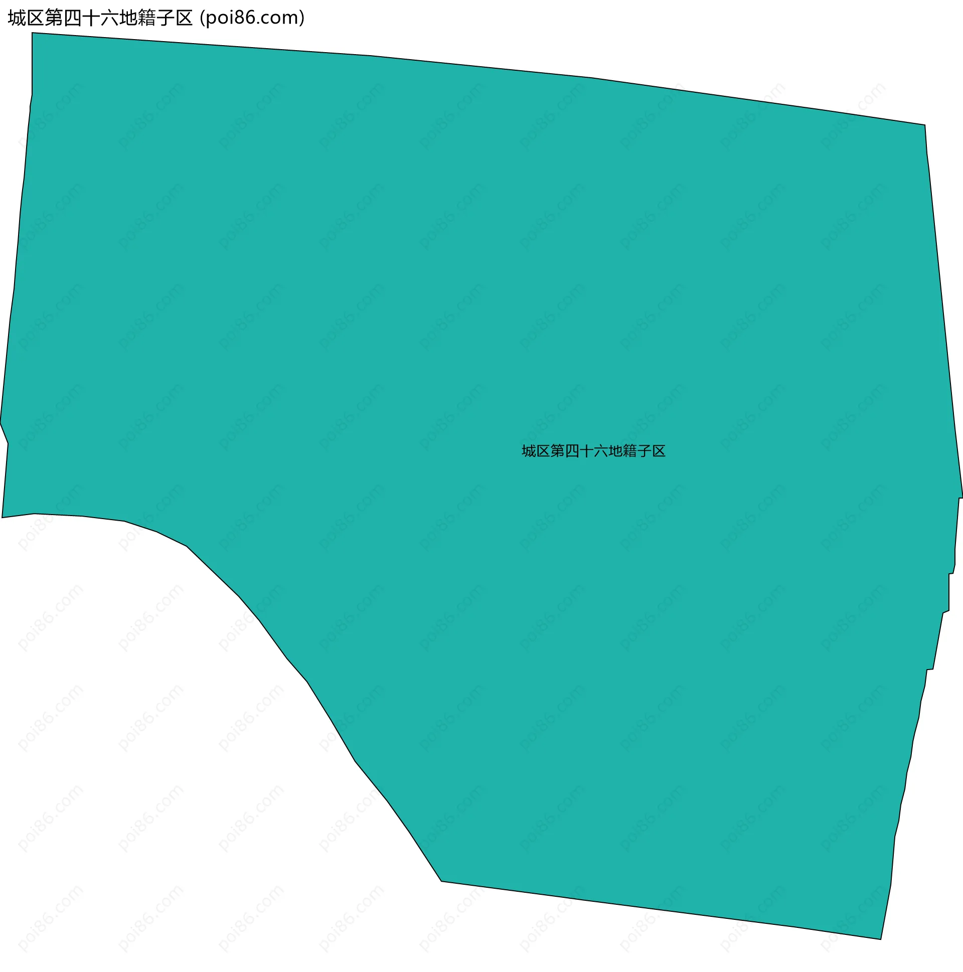 城区第四十六地籍子区边界地图