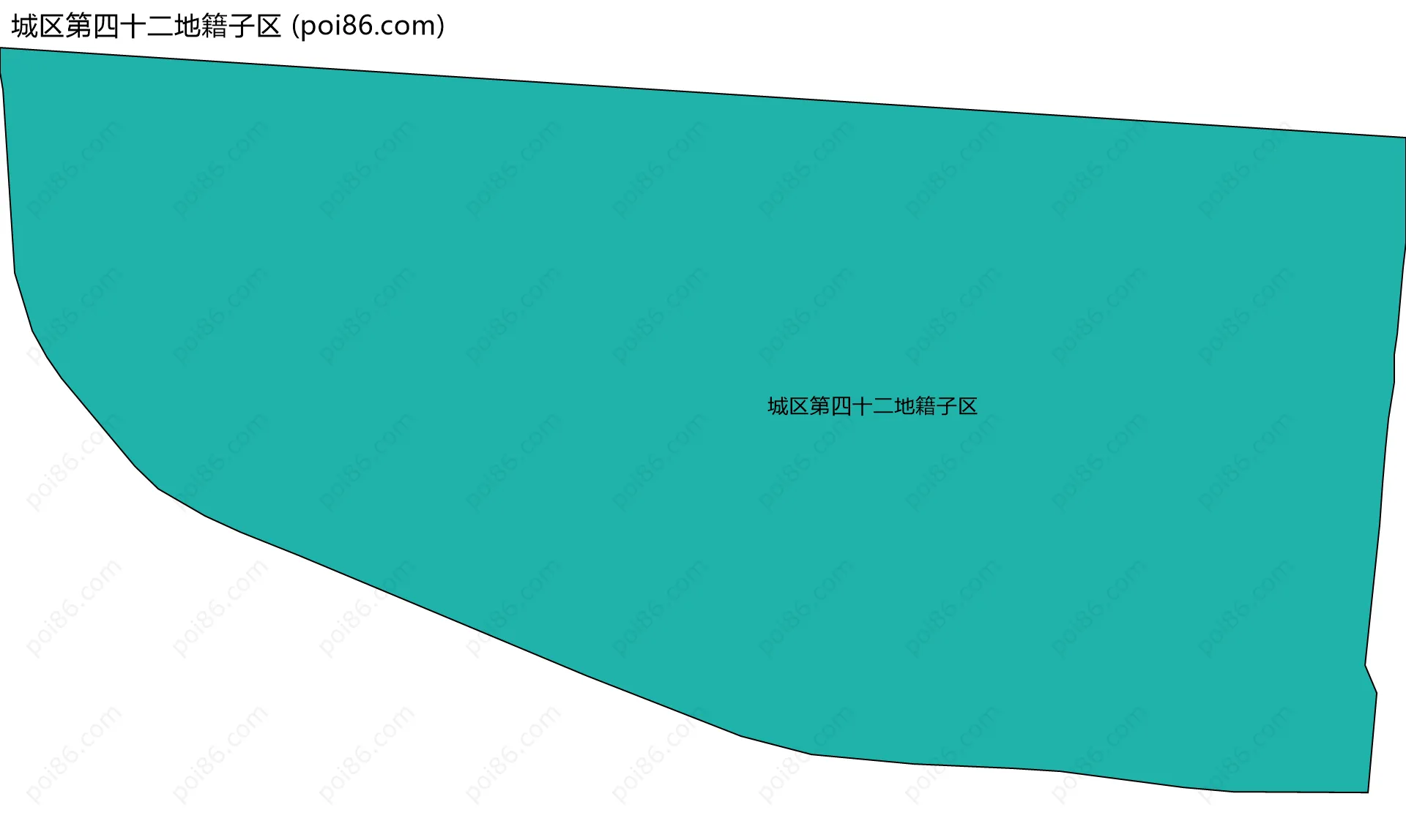 城区第四十二地籍子区边界地图