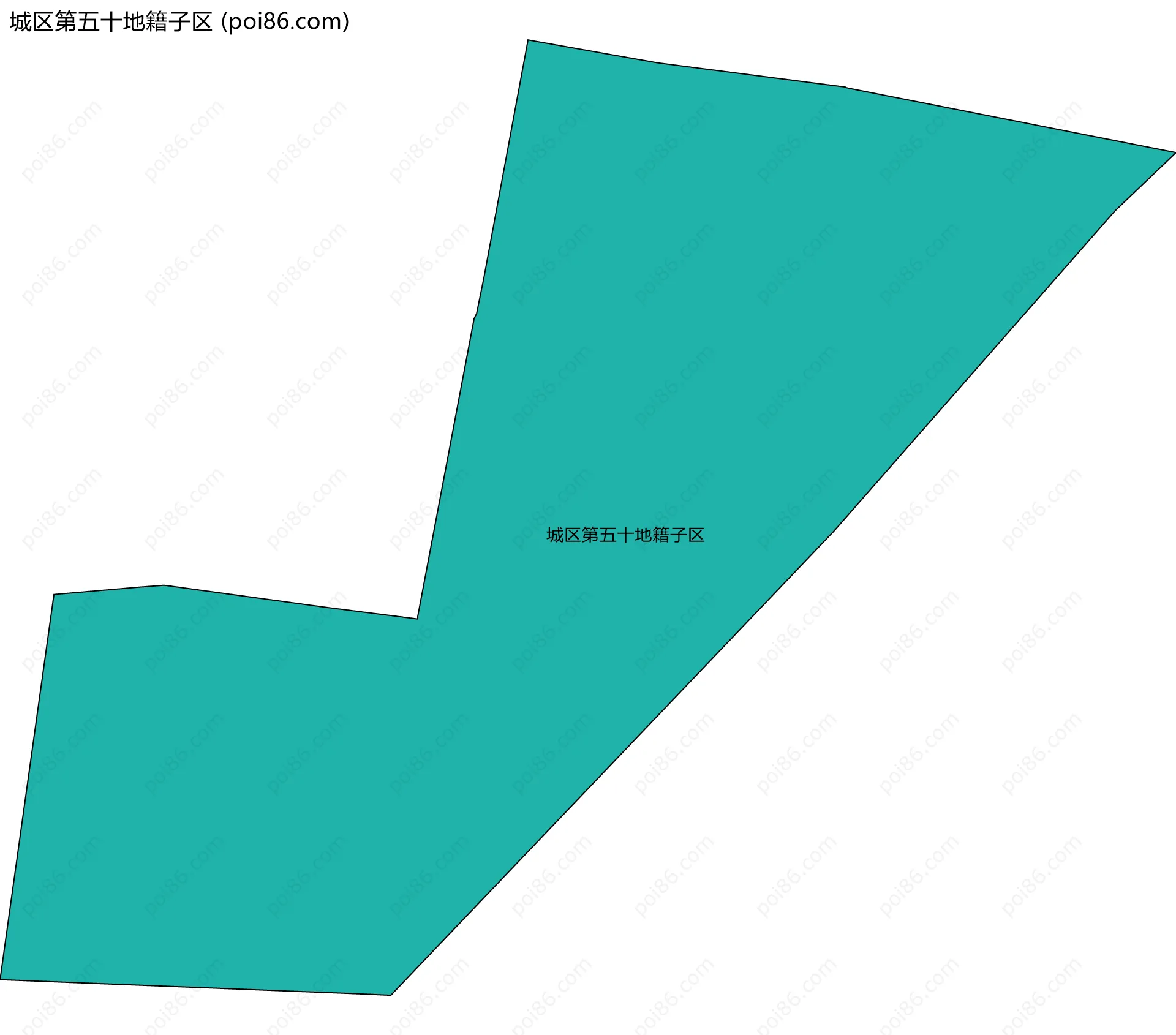 城区第五十地籍子区边界地图