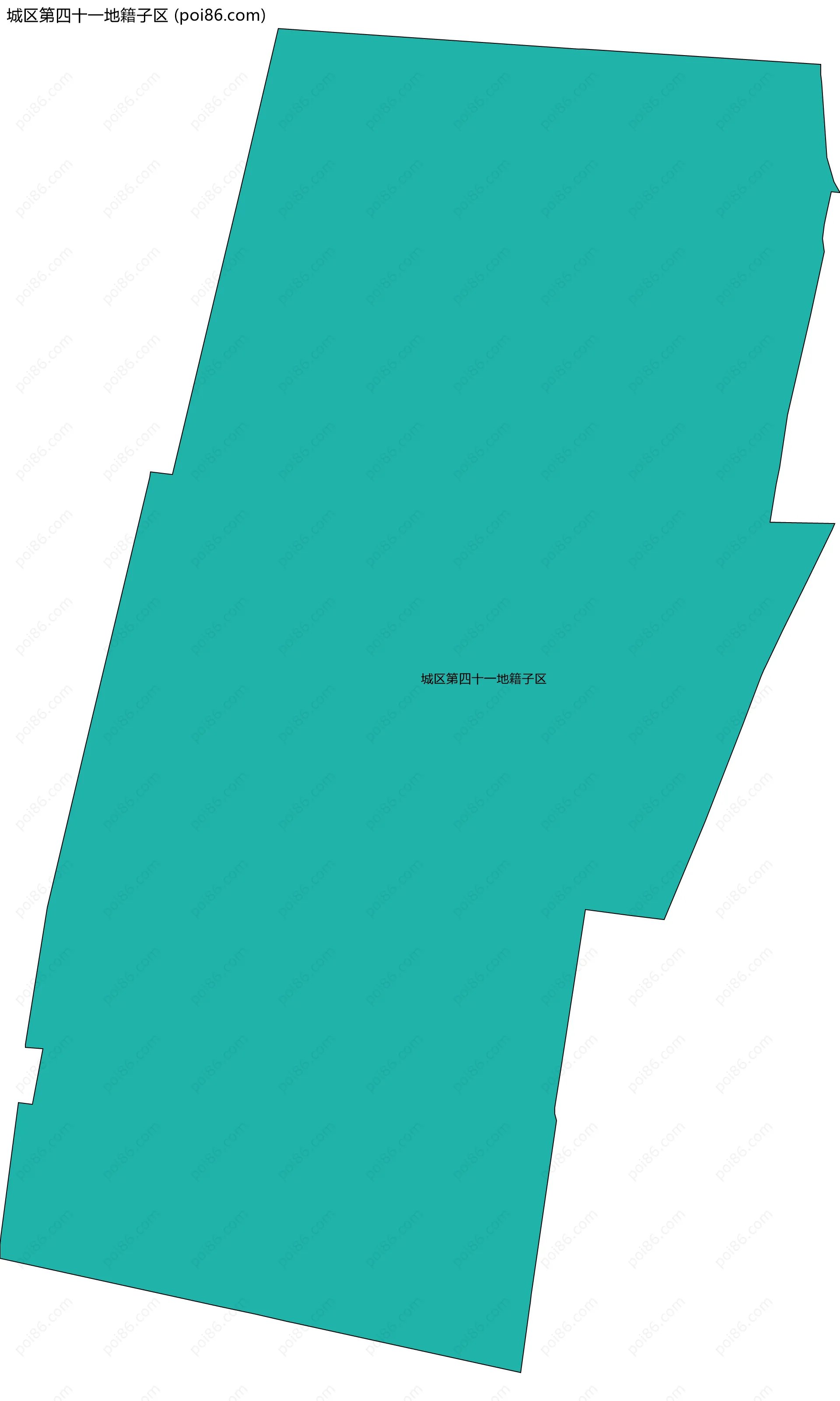 城区第四十一地籍子区边界地图