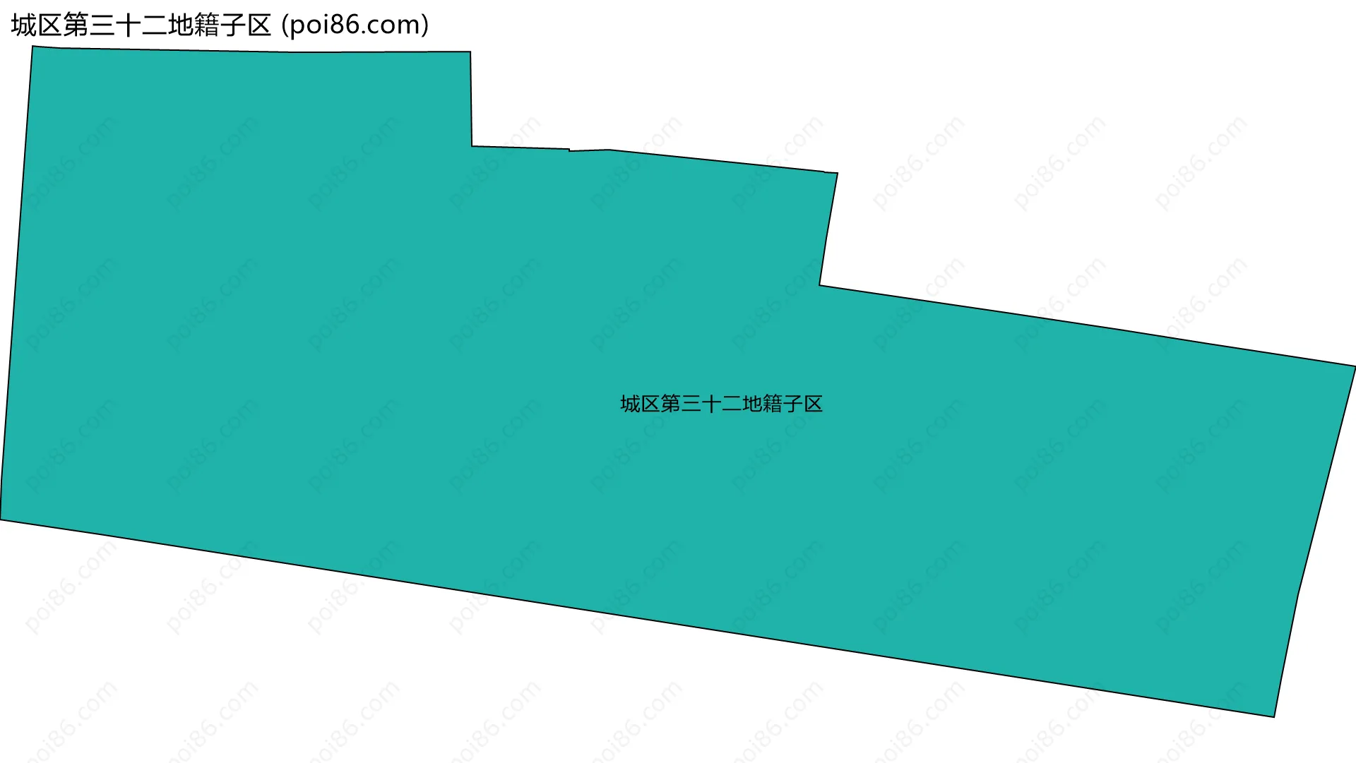 城区第三十二地籍子区边界地图