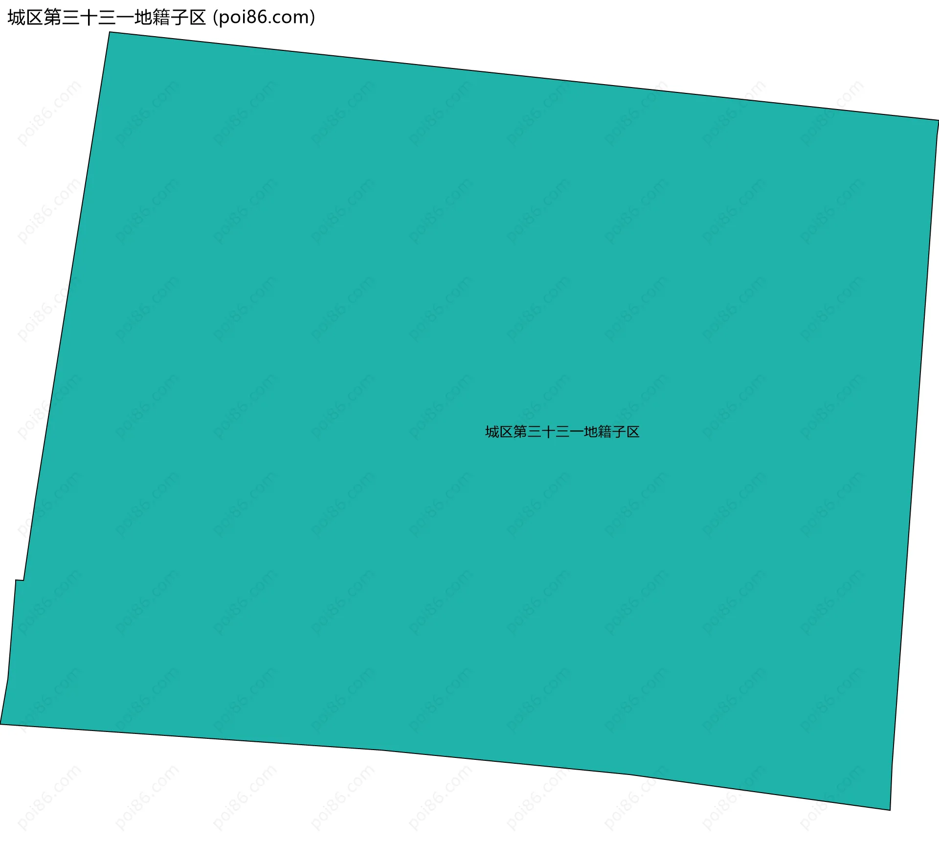 城区第三十三一地籍子区边界地图