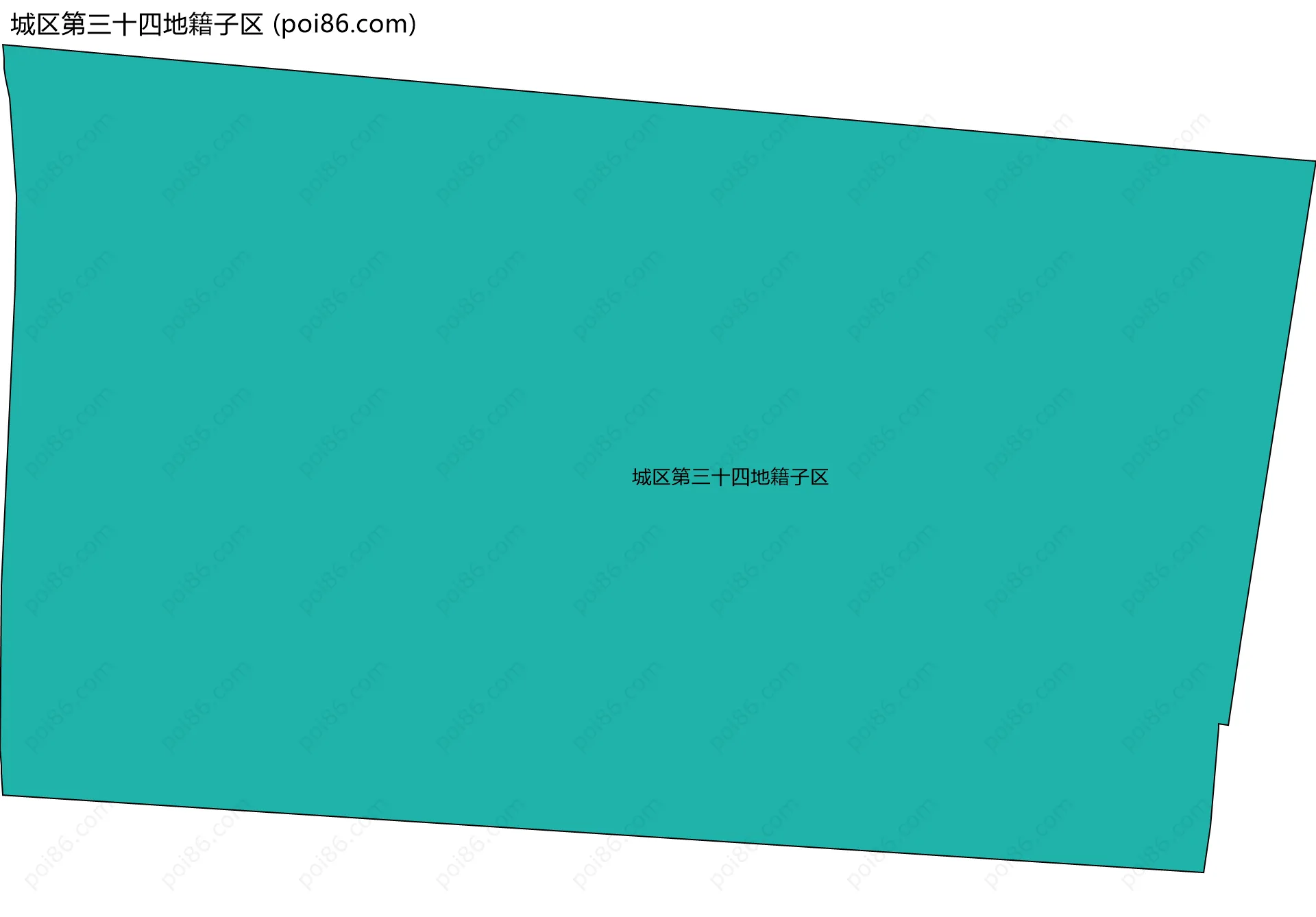 城区第三十四地籍子区边界地图