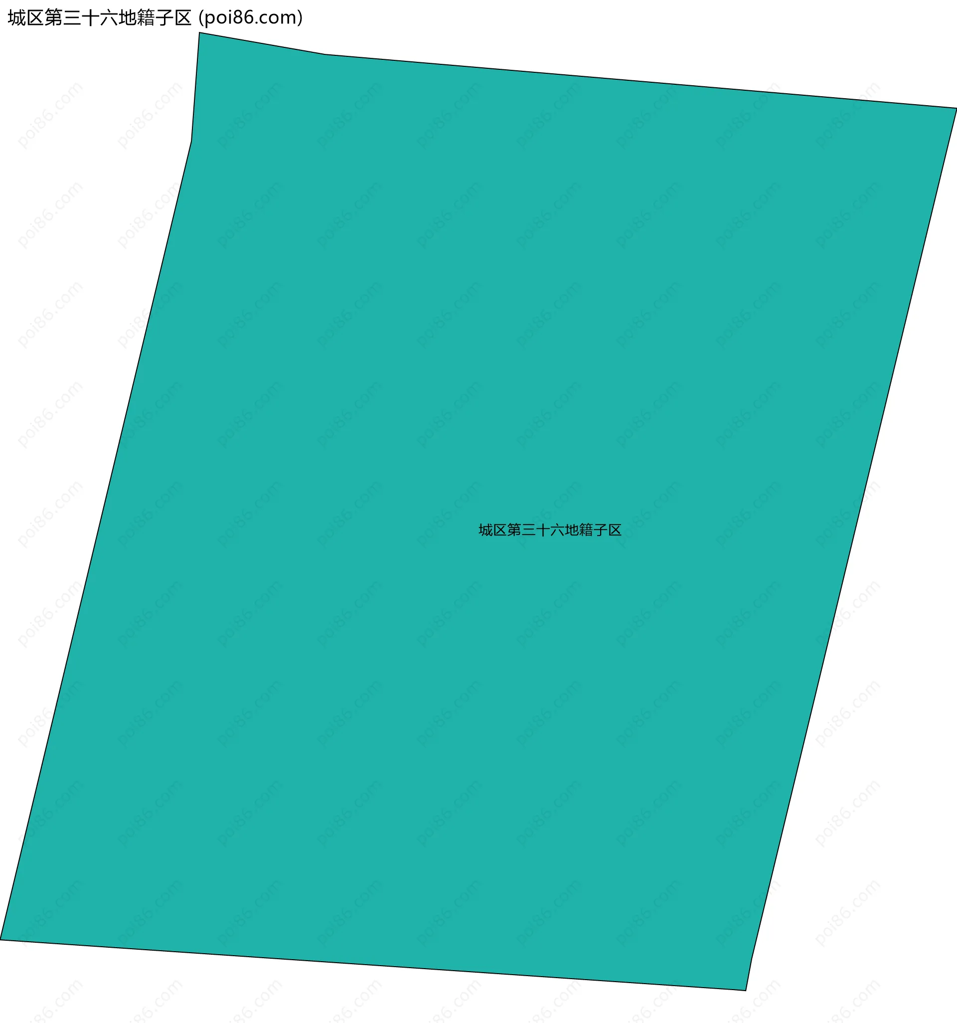 城区第三十六地籍子区边界地图
