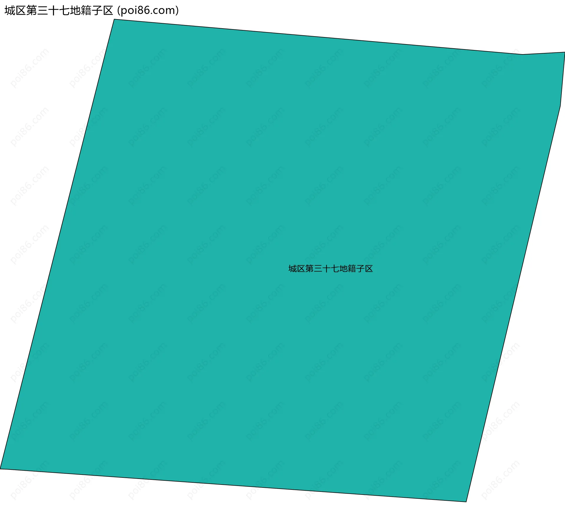 城区第三十七地籍子区边界地图