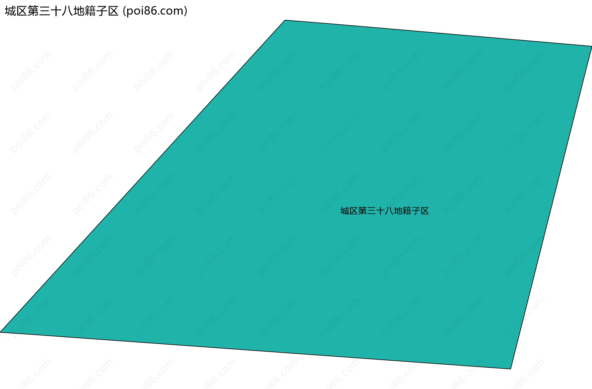 城区第三十八地籍子区边界地图