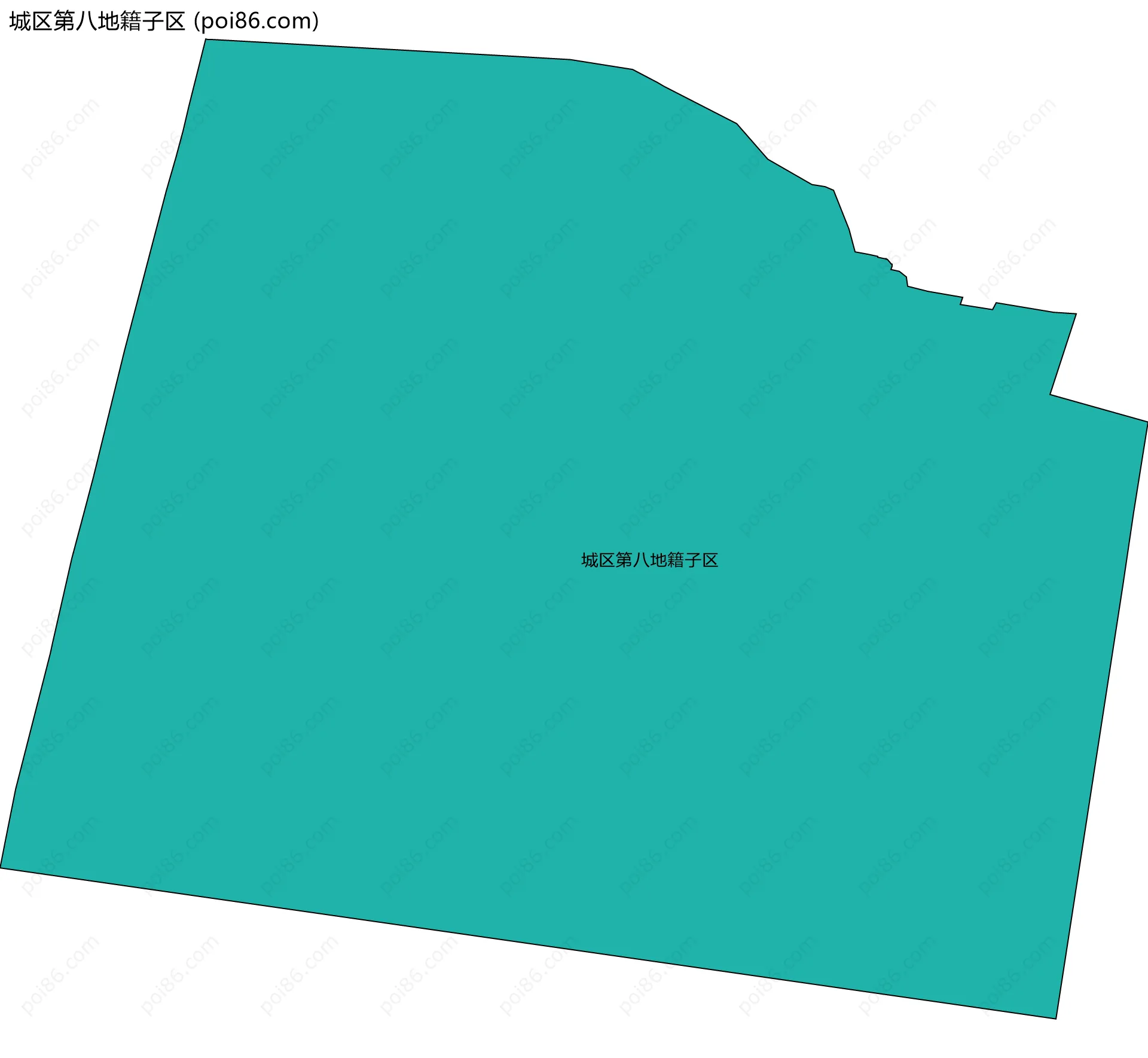 城区第八地籍子区边界地图