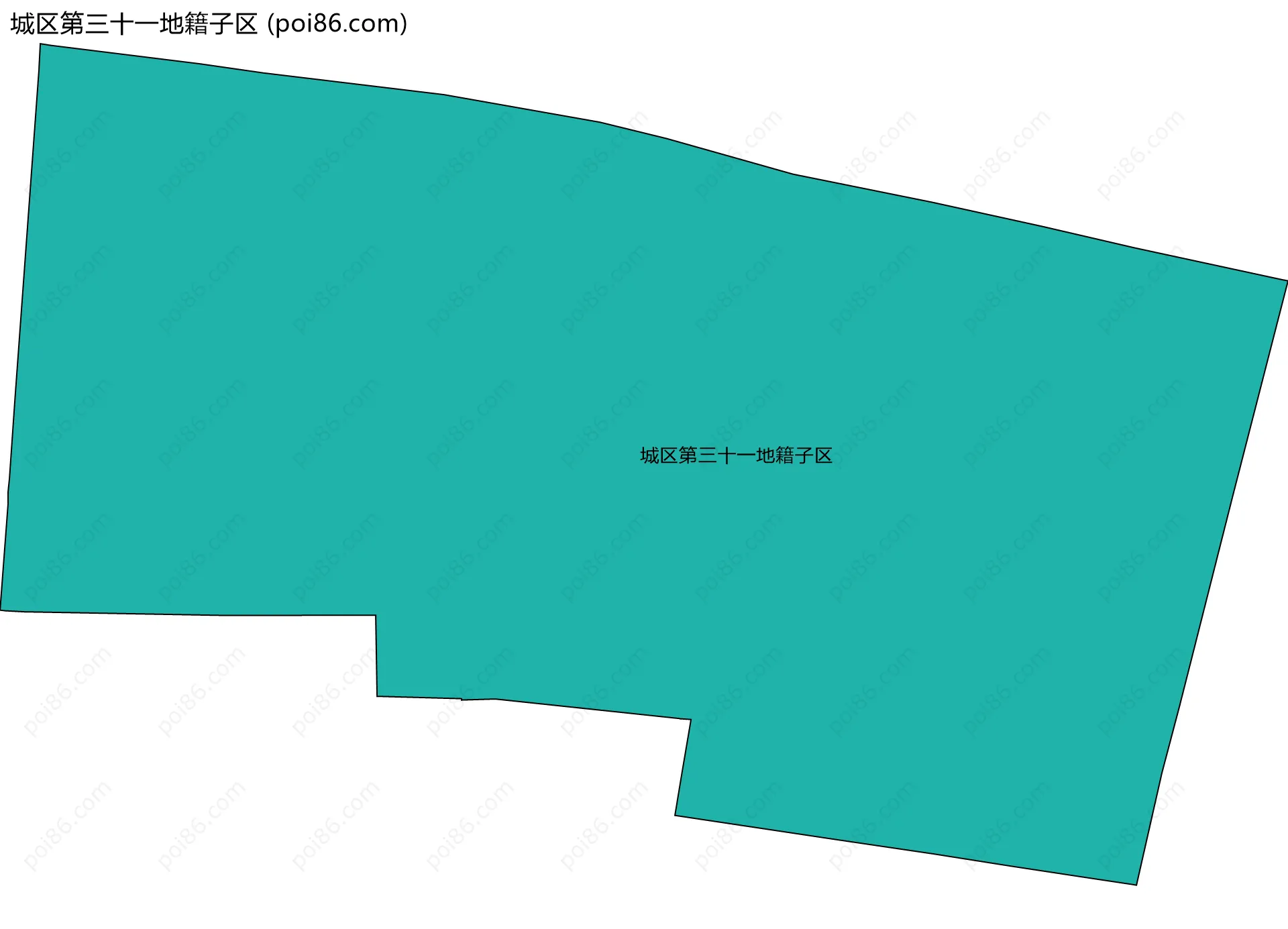 城区第三十一地籍子区边界地图