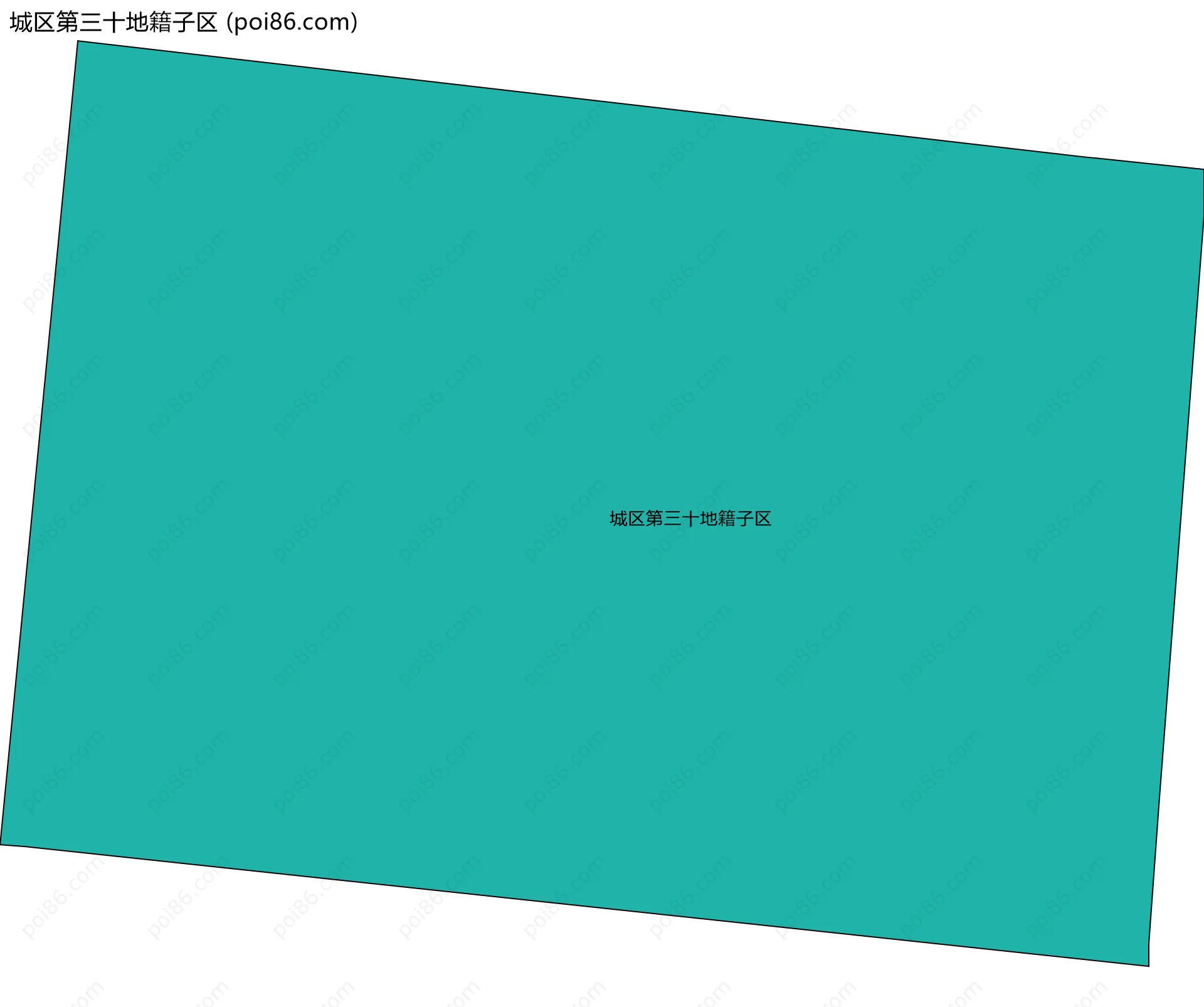 城区第三十地籍子区边界地图