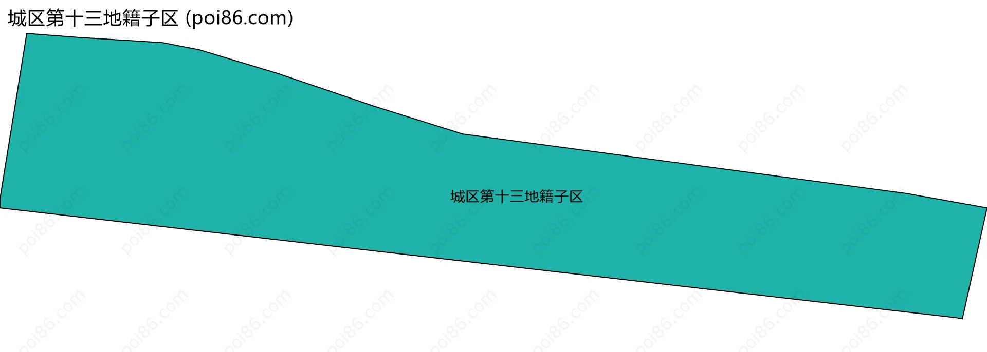 城区第十三地籍子区边界地图