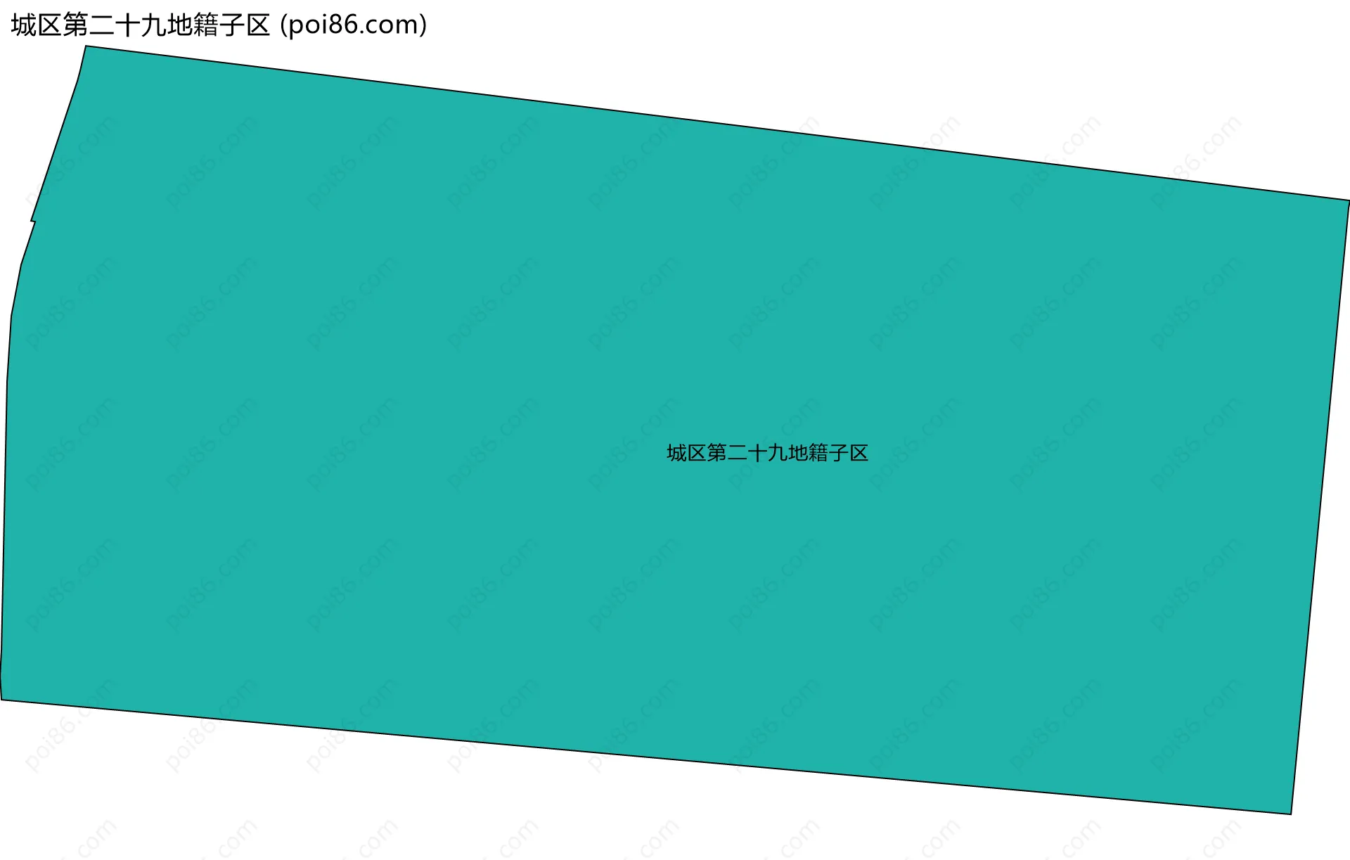 城区第二十九地籍子区边界地图