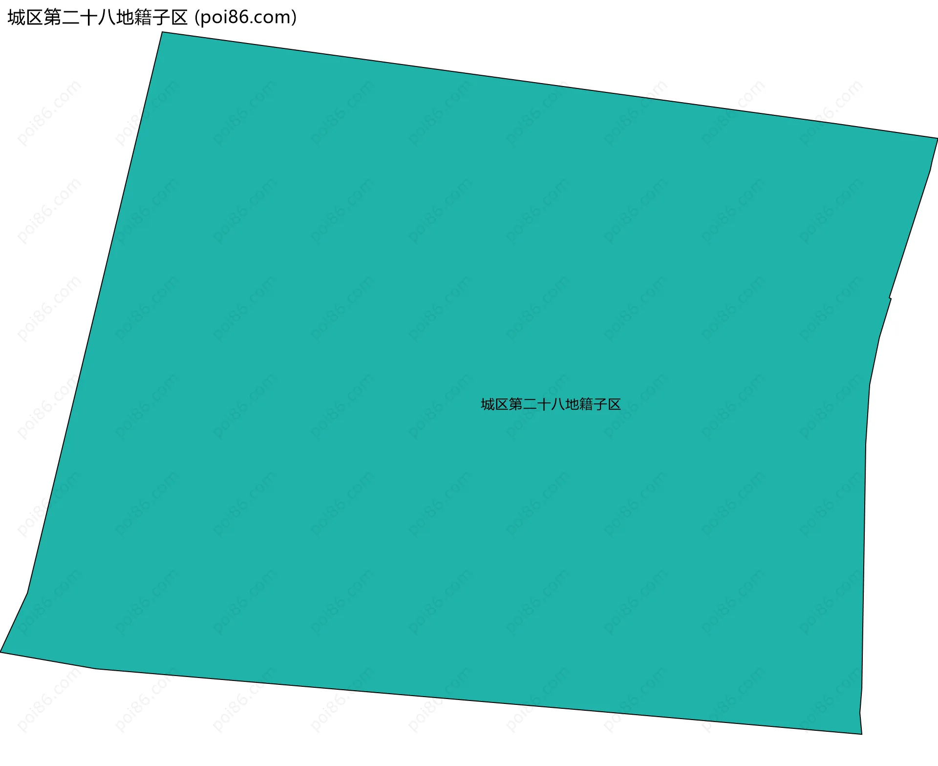 城区第二十八地籍子区边界地图