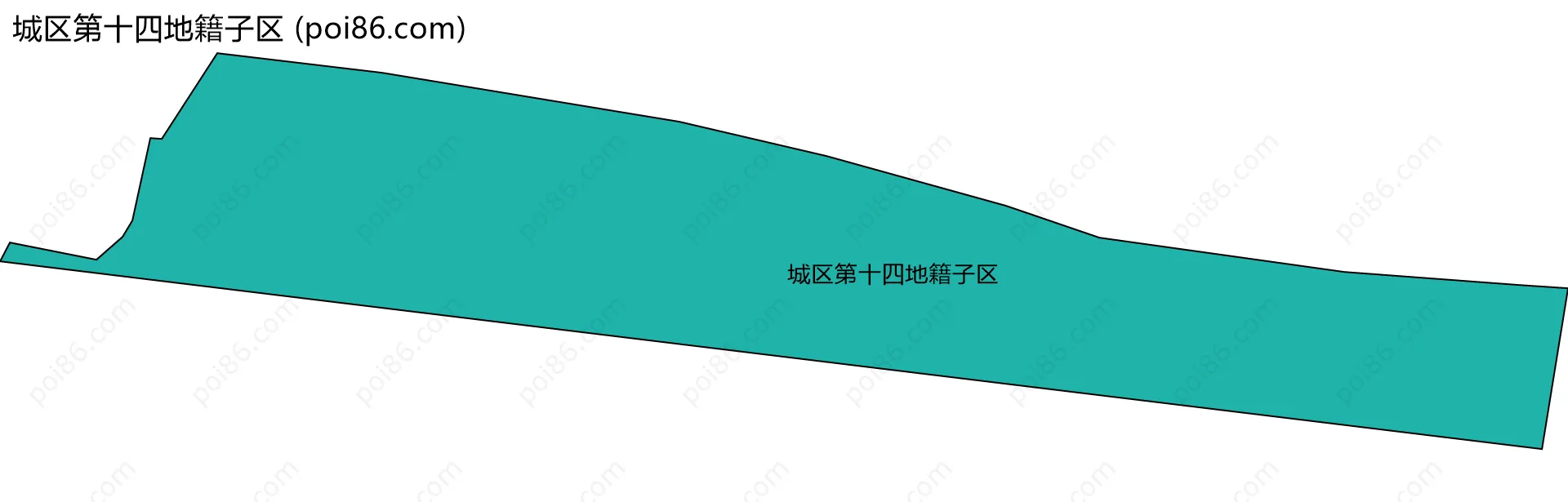城区第十四地籍子区边界地图
