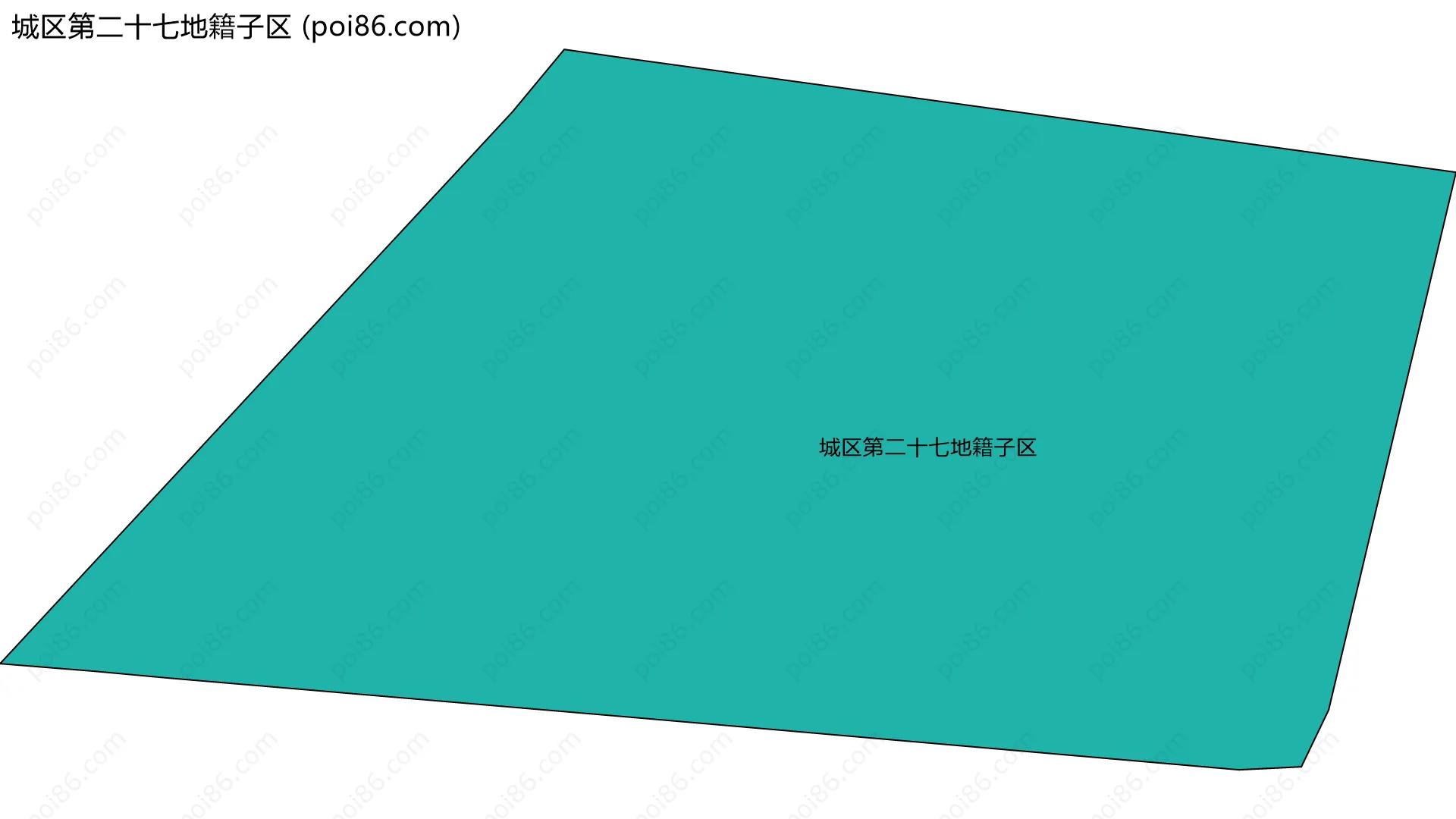 城区第二十七地籍子区边界地图