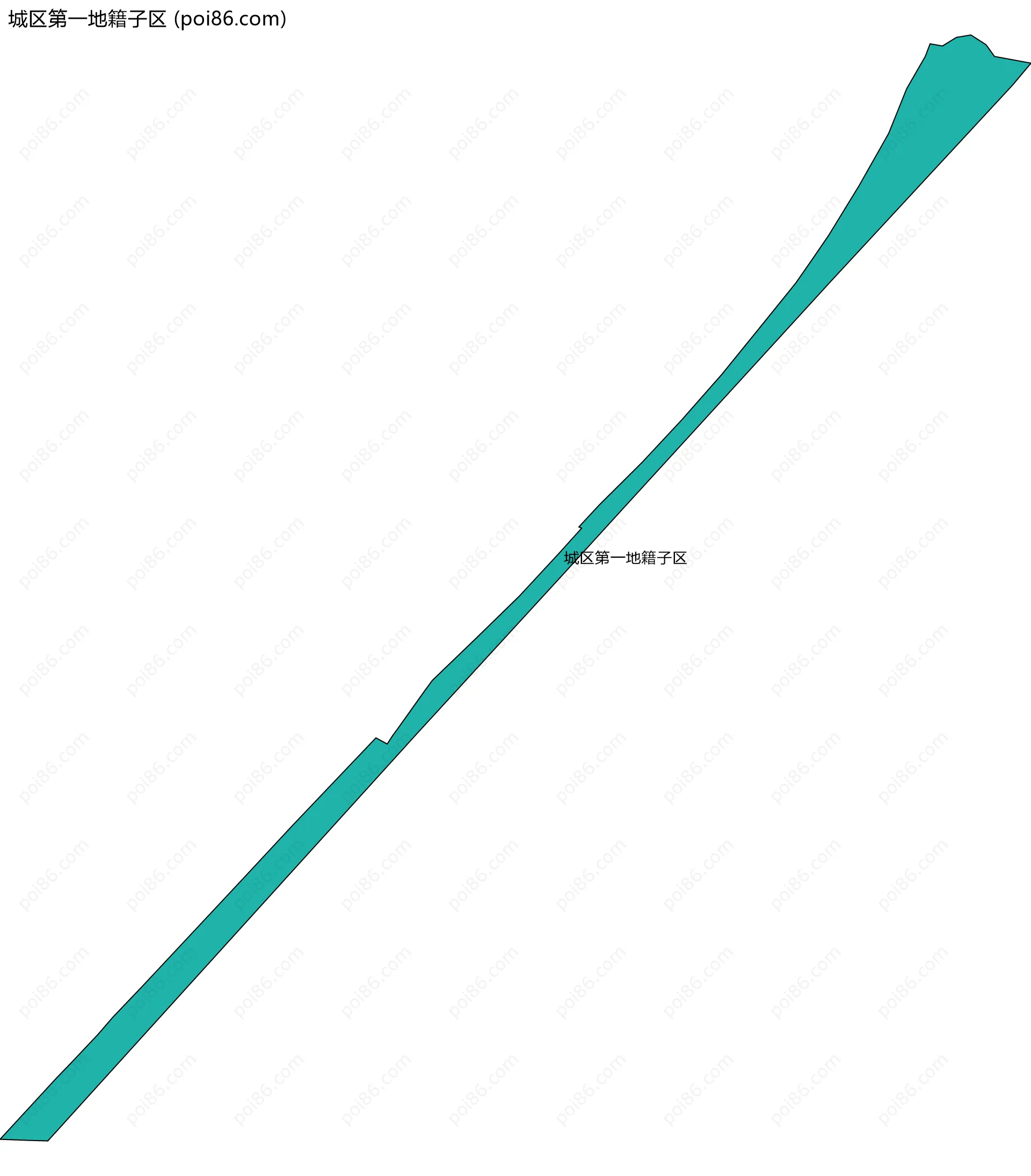 城区第一地籍子区边界地图