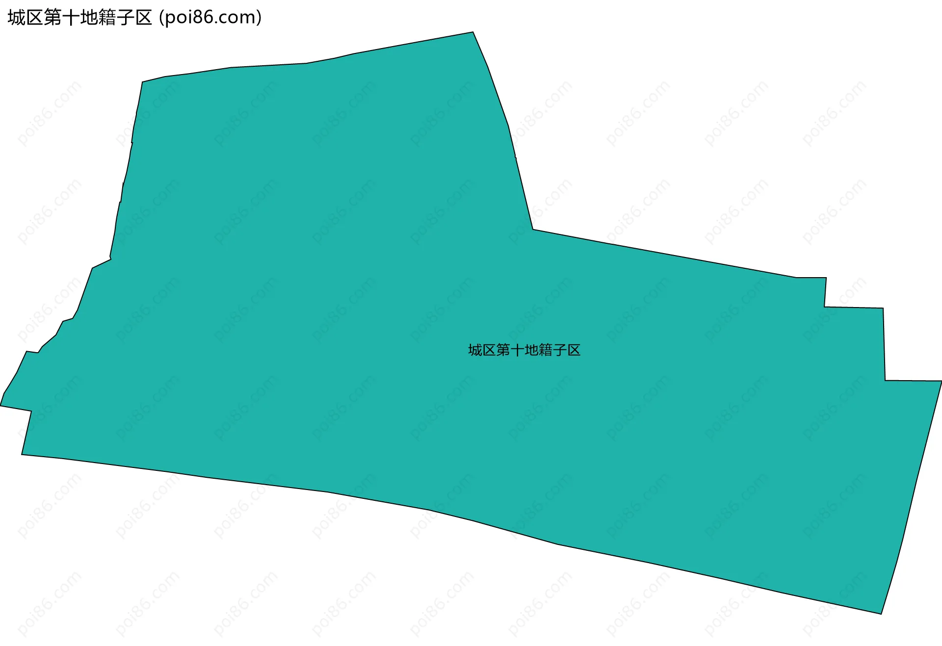 城区第十地籍子区边界地图