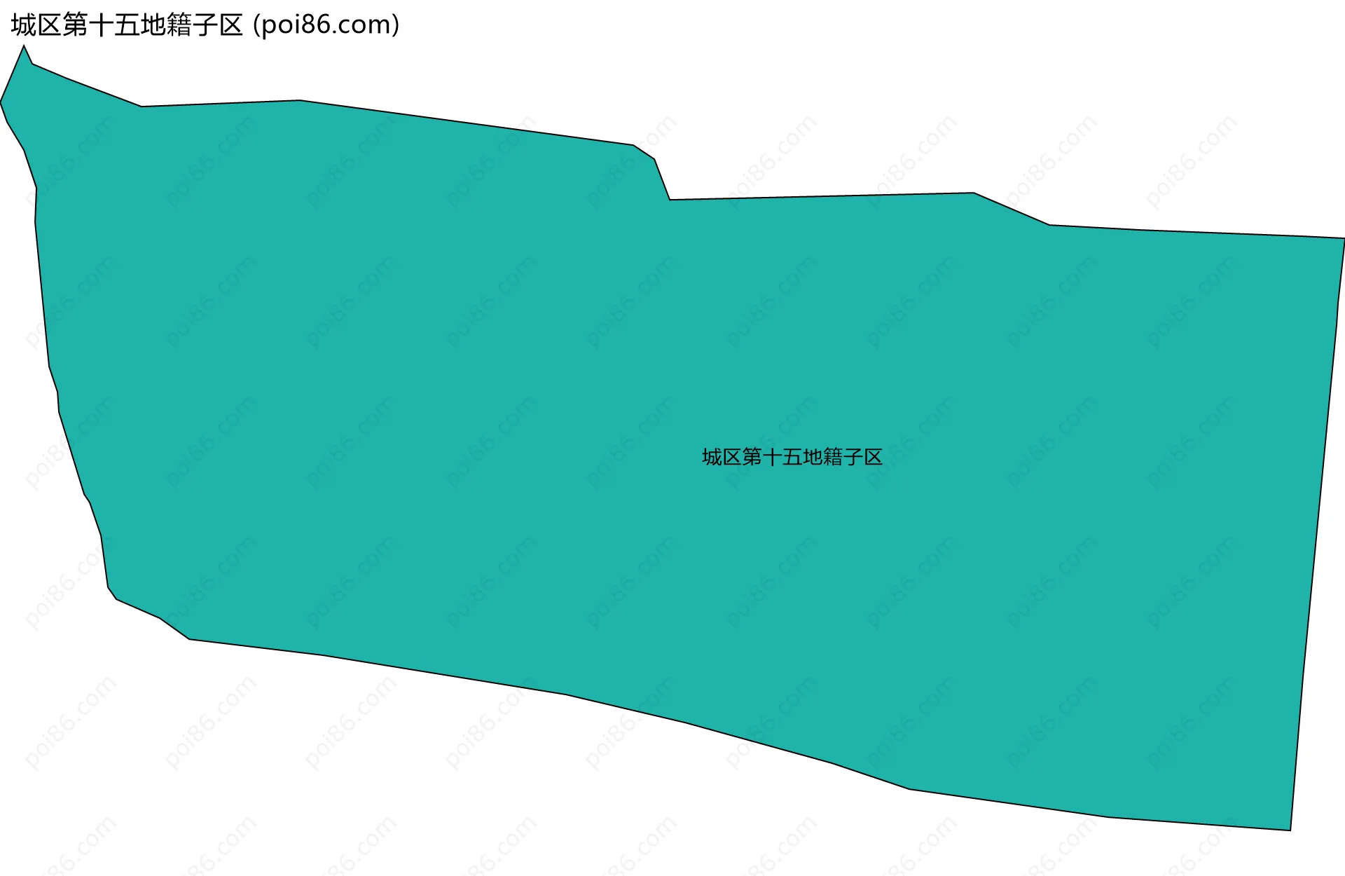 城区第十五地籍子区边界地图