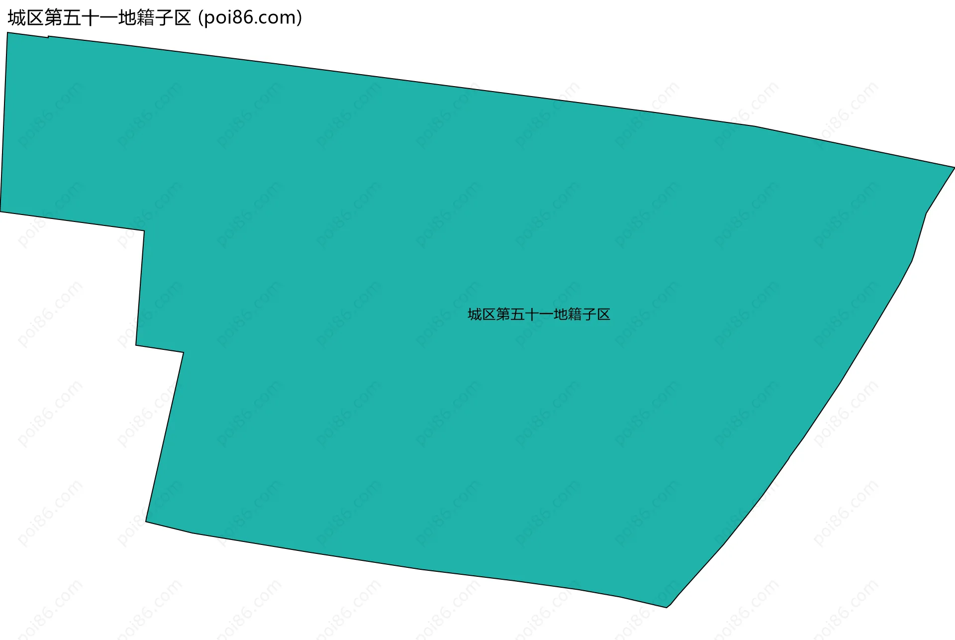 城区第五十一地籍子区边界地图
