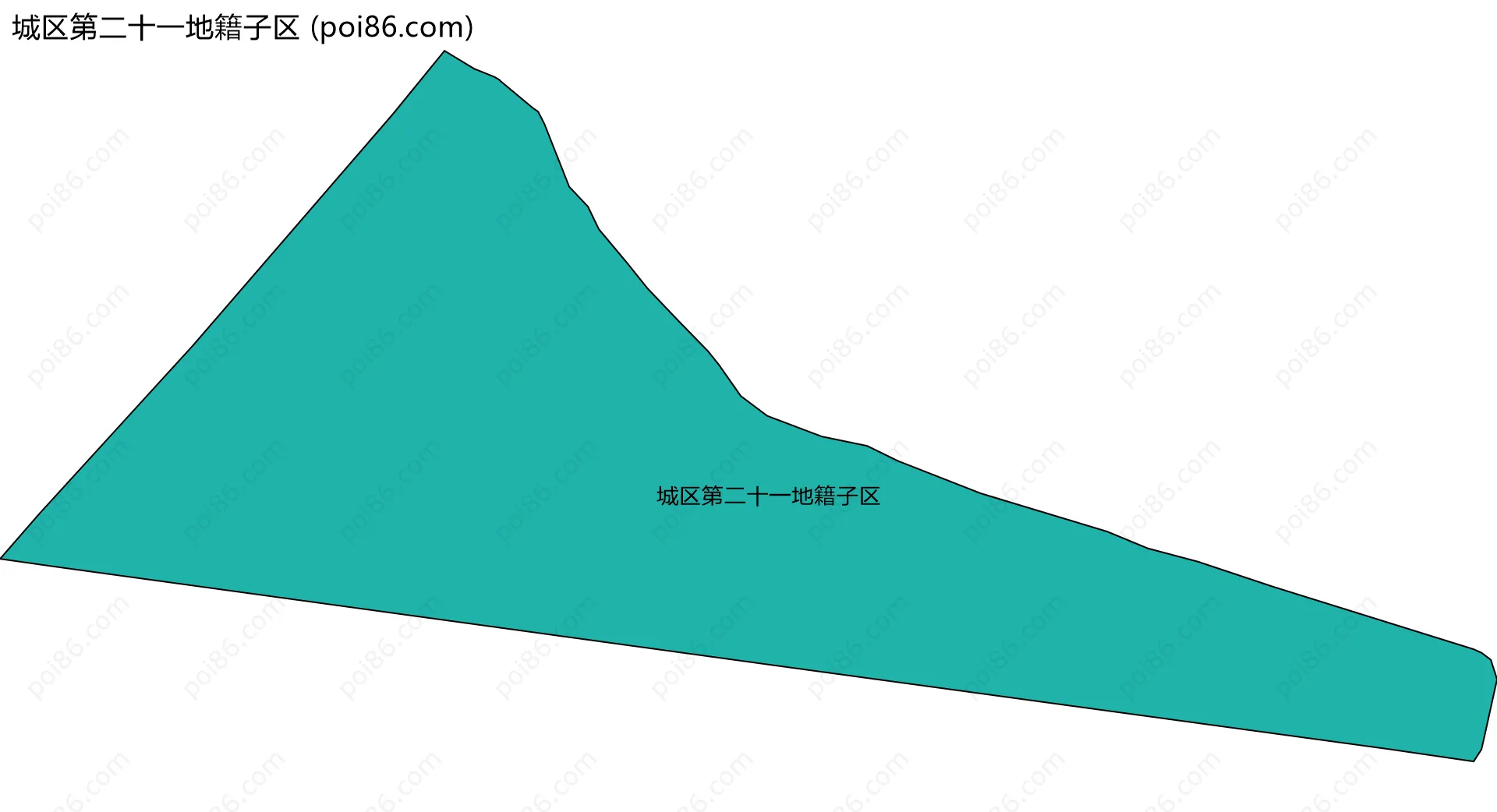 城区第二十一地籍子区边界地图