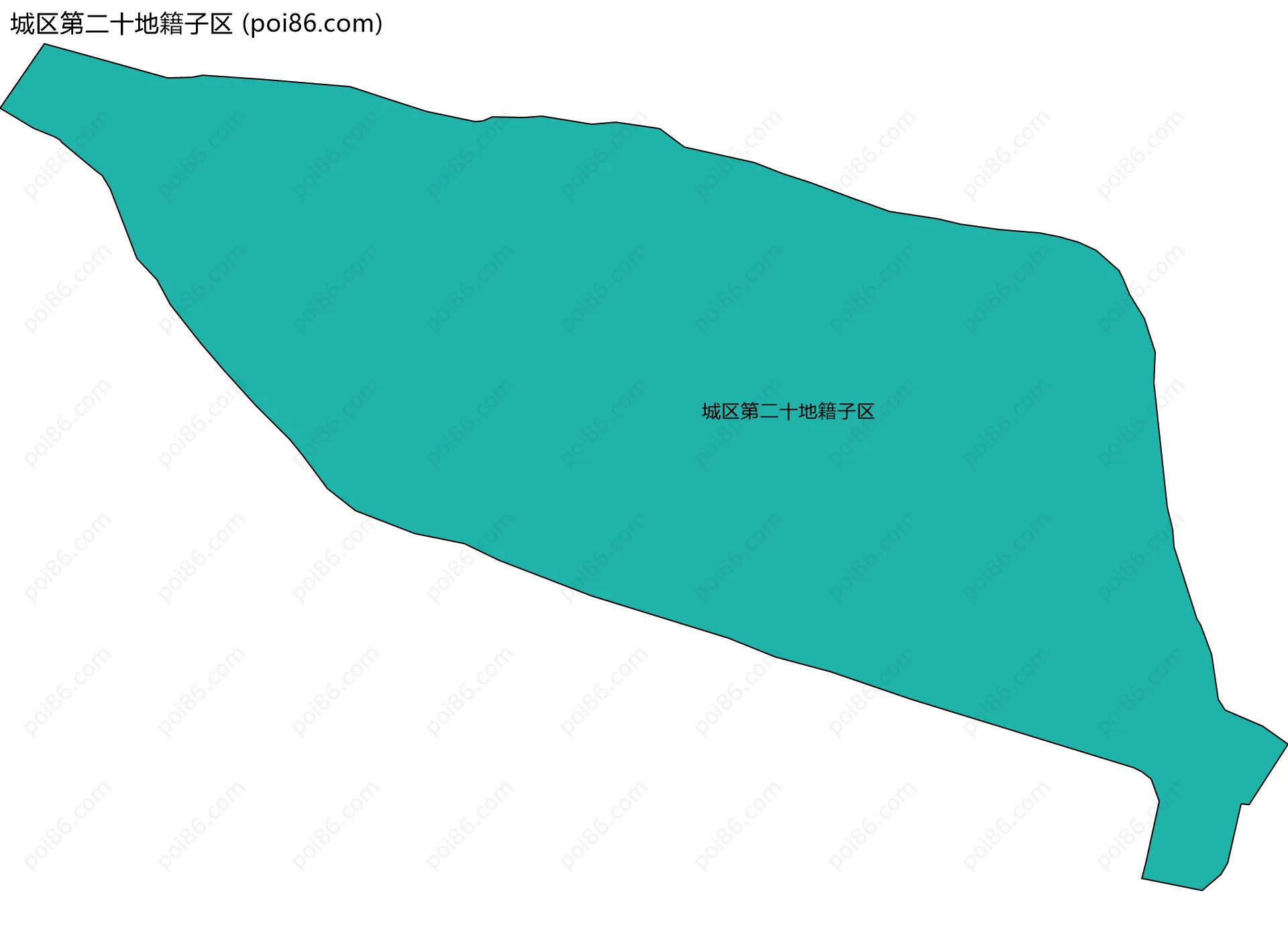 城区第二十地籍子区边界地图