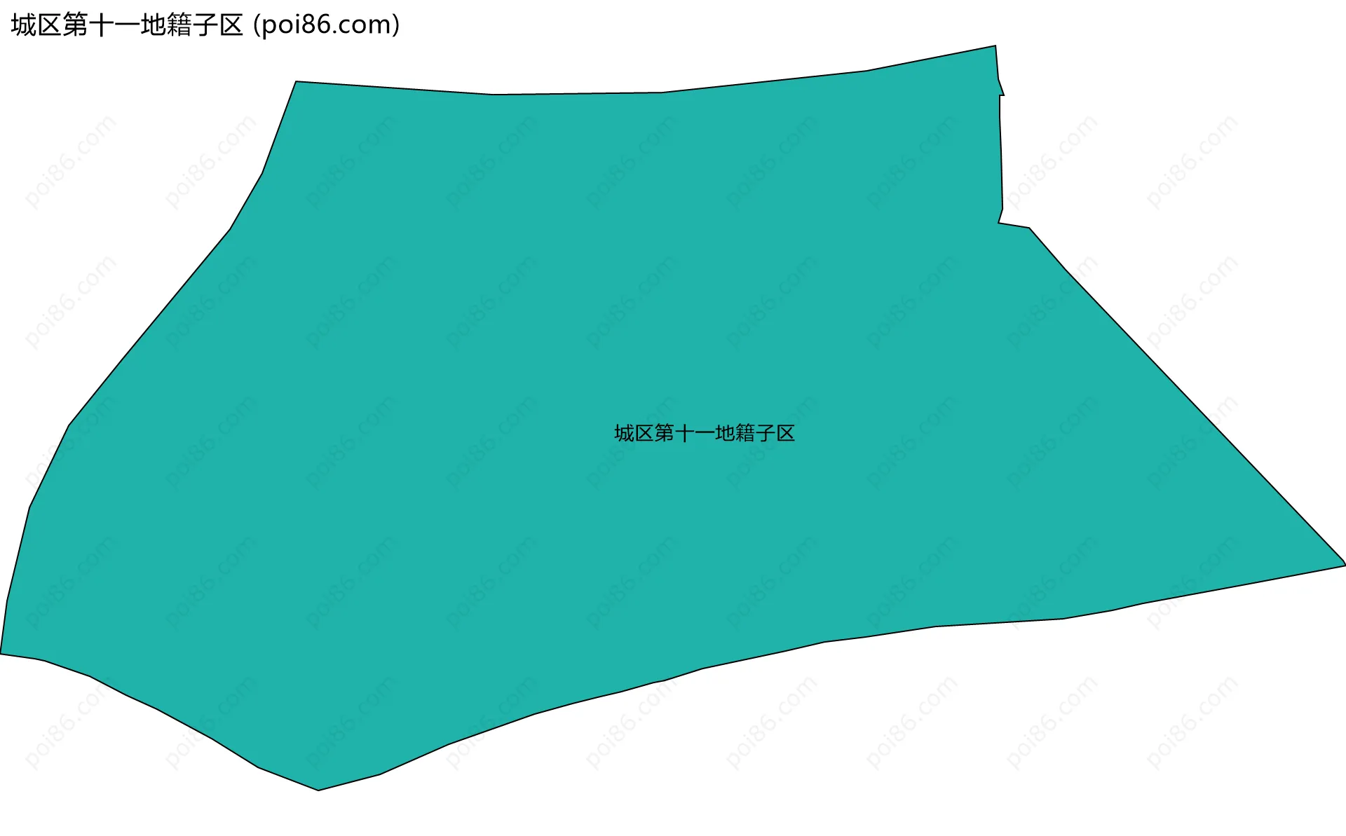 城区第十一地籍子区边界地图
