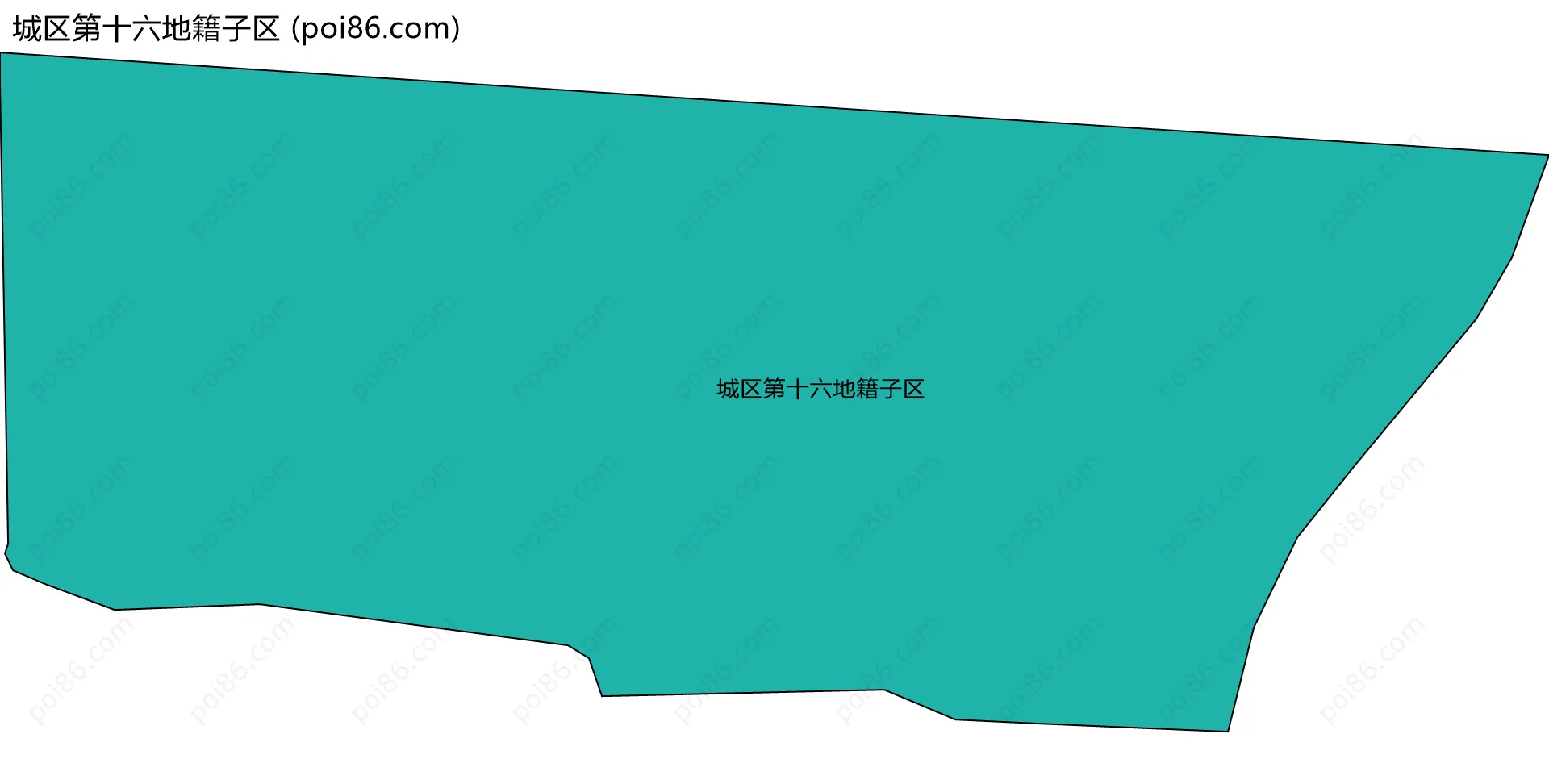 城区第十六地籍子区边界地图