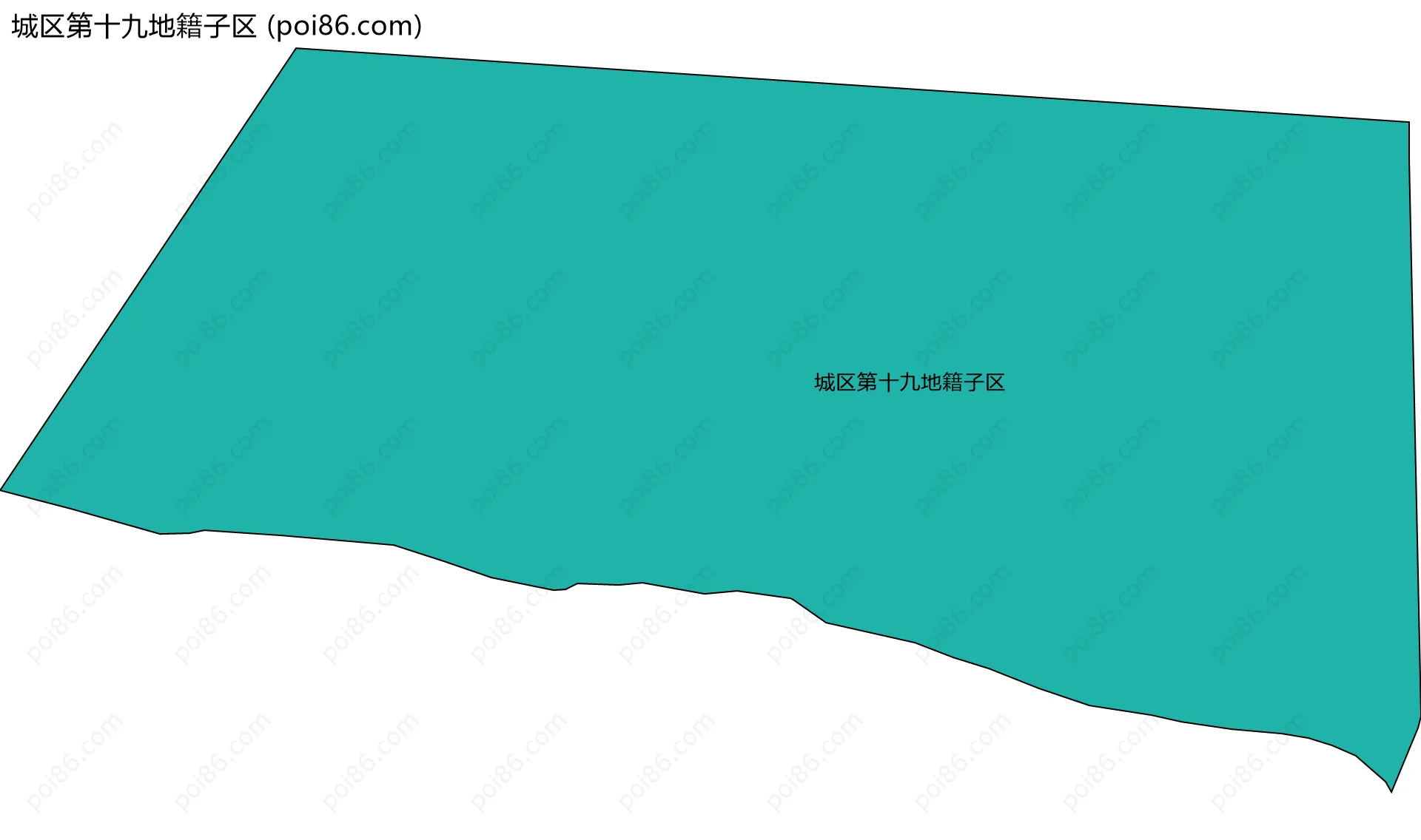 城区第十九地籍子区边界地图
