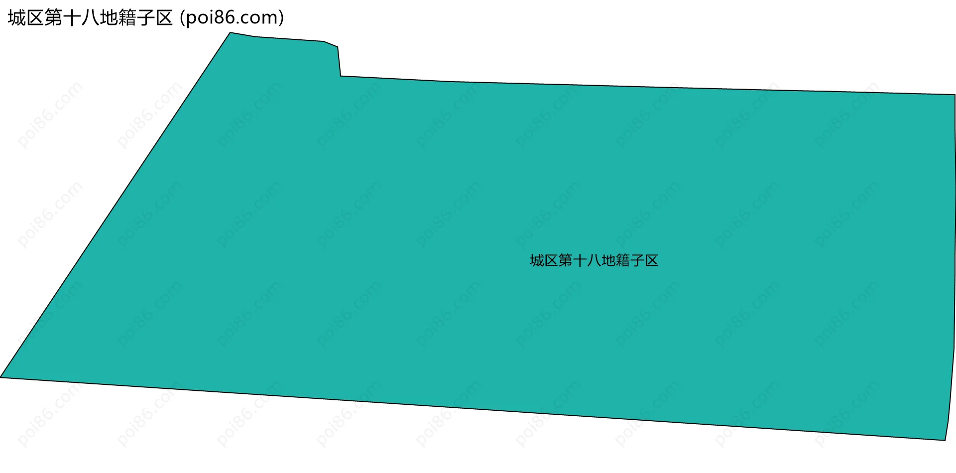 城区第十八地籍子区边界地图