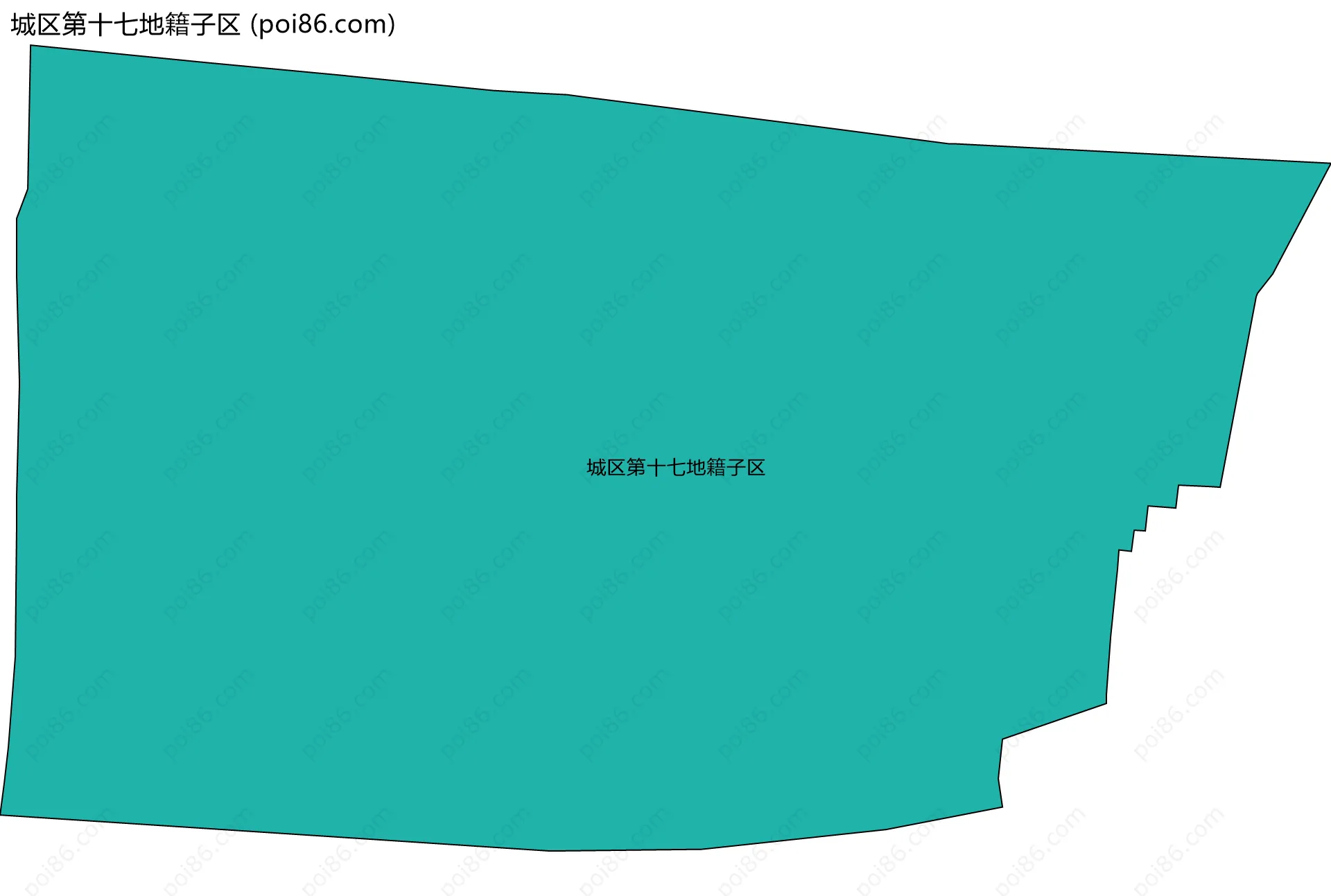 城区第十七地籍子区边界地图