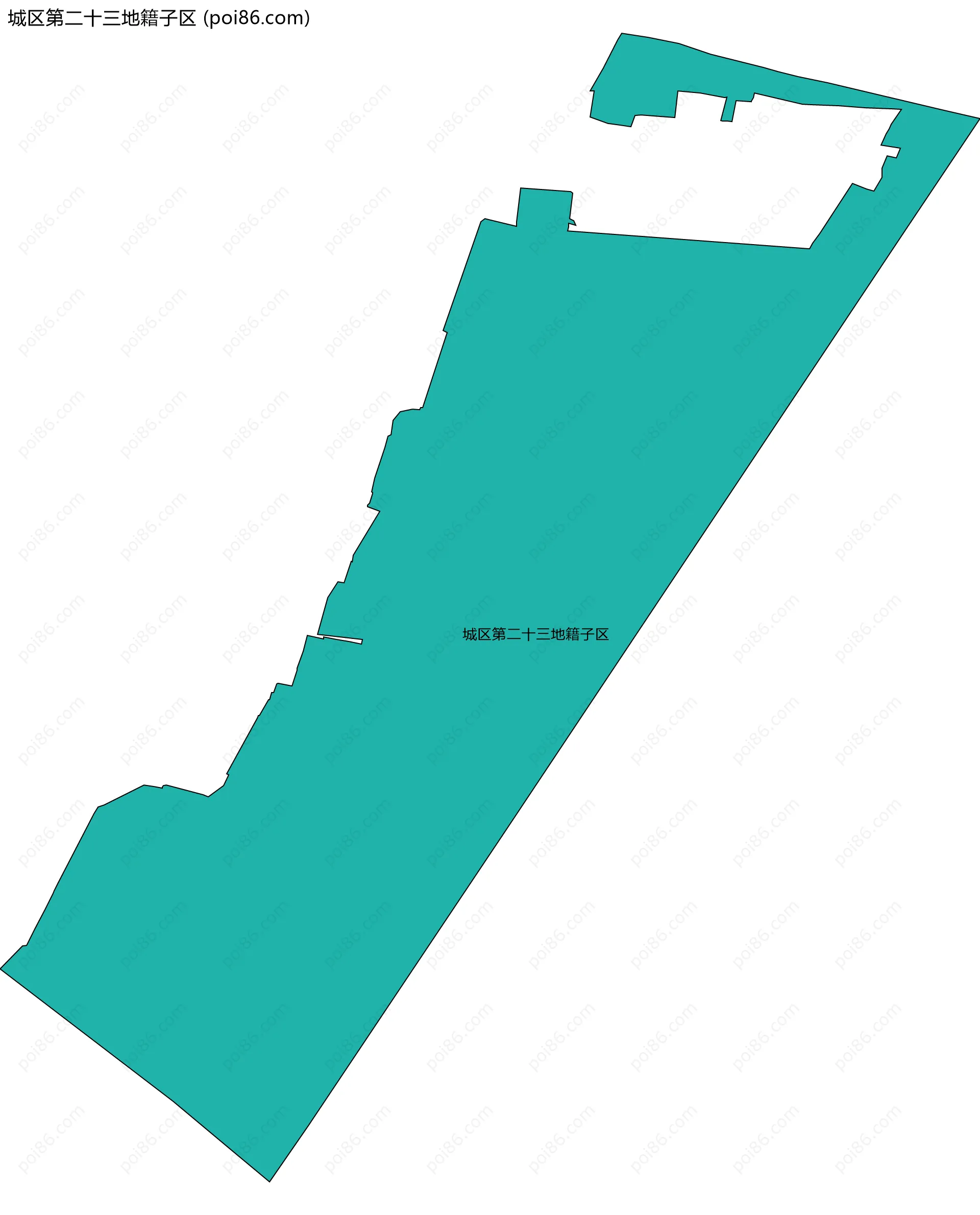 城区第二十三地籍子区边界地图