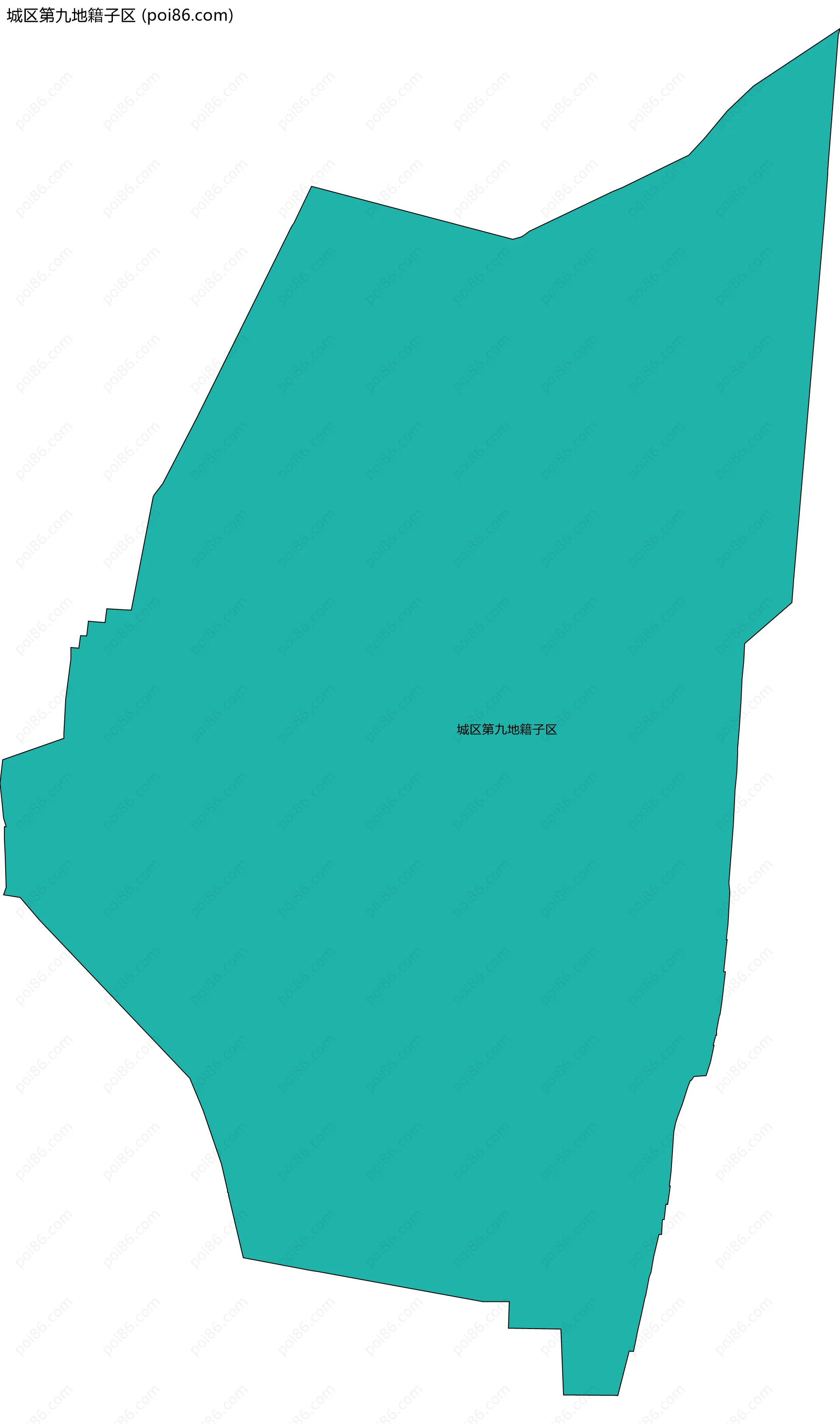 城区第九地籍子区边界地图
