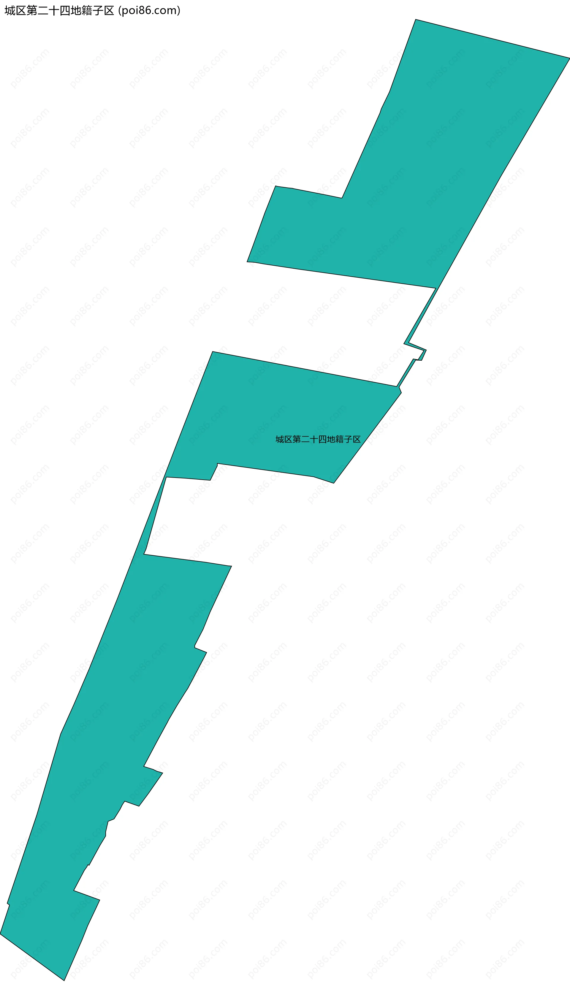城区第二十四地籍子区边界地图