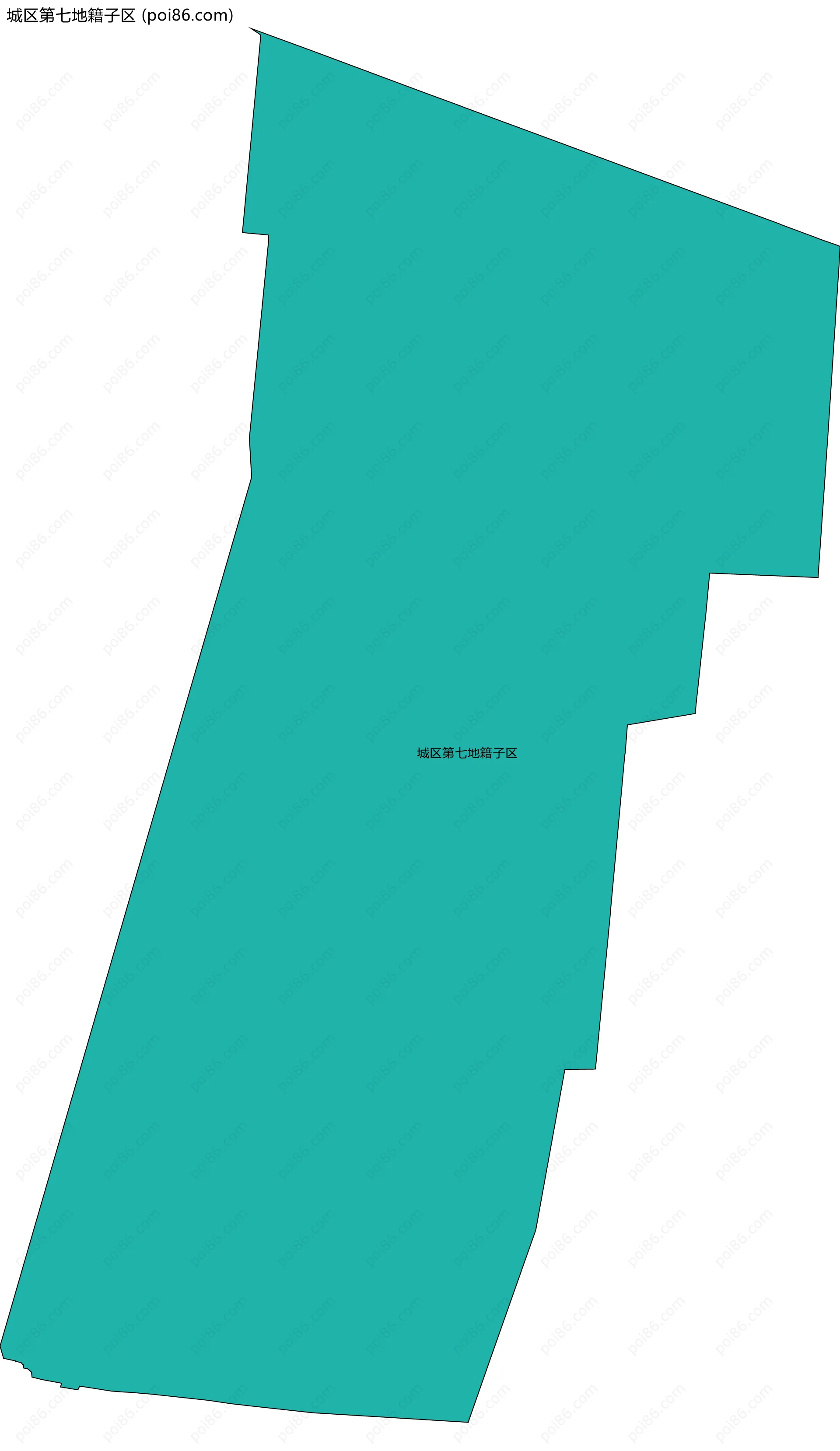 城区第七地籍子区边界地图
