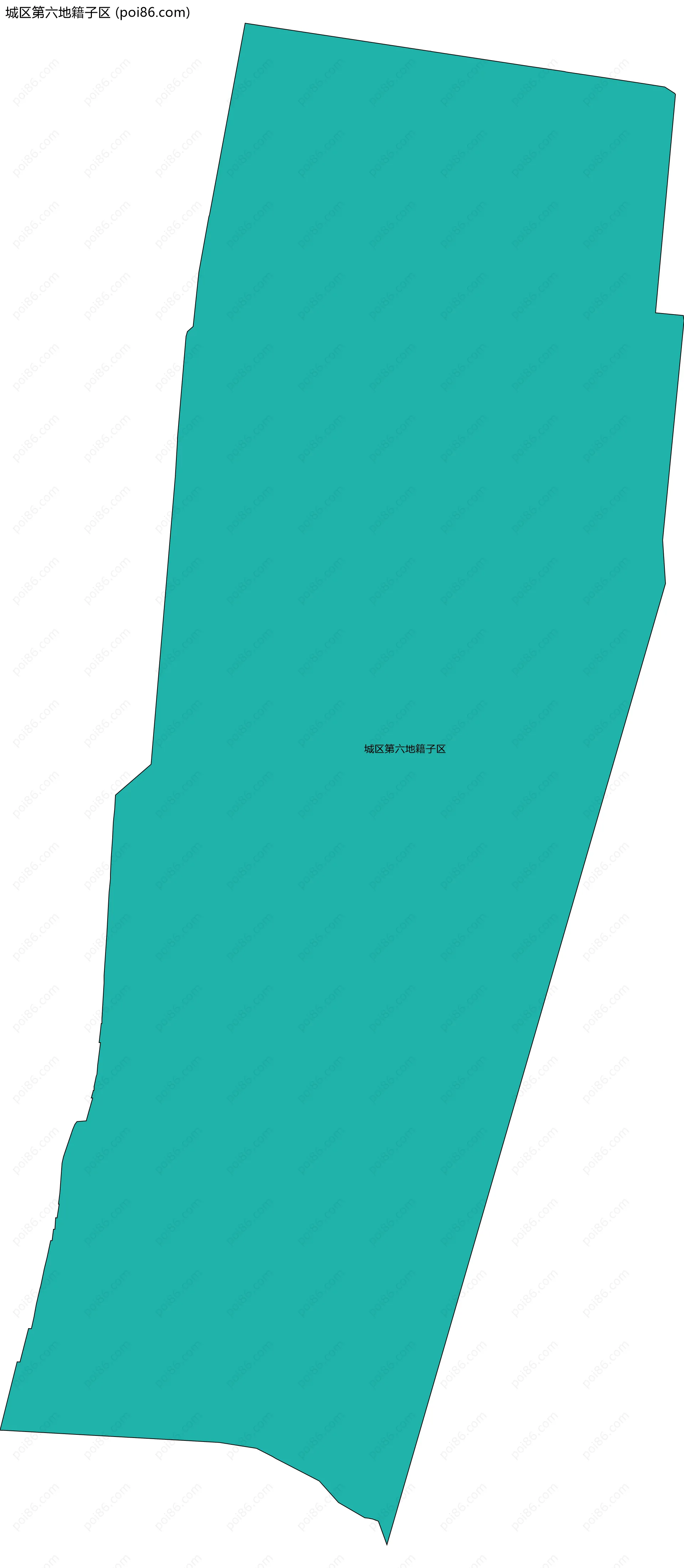 城区第六地籍子区边界地图