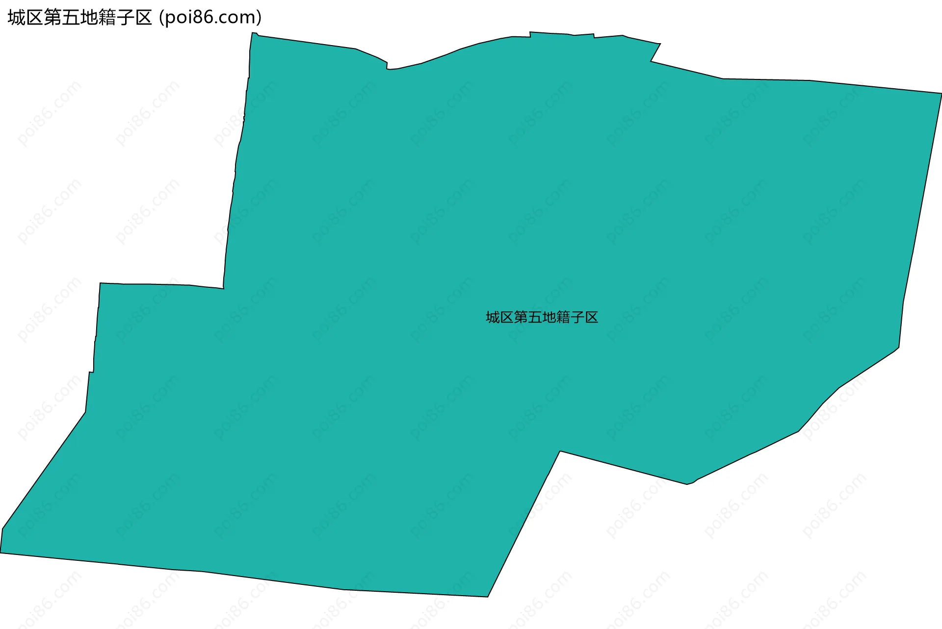 城区第五地籍子区边界地图