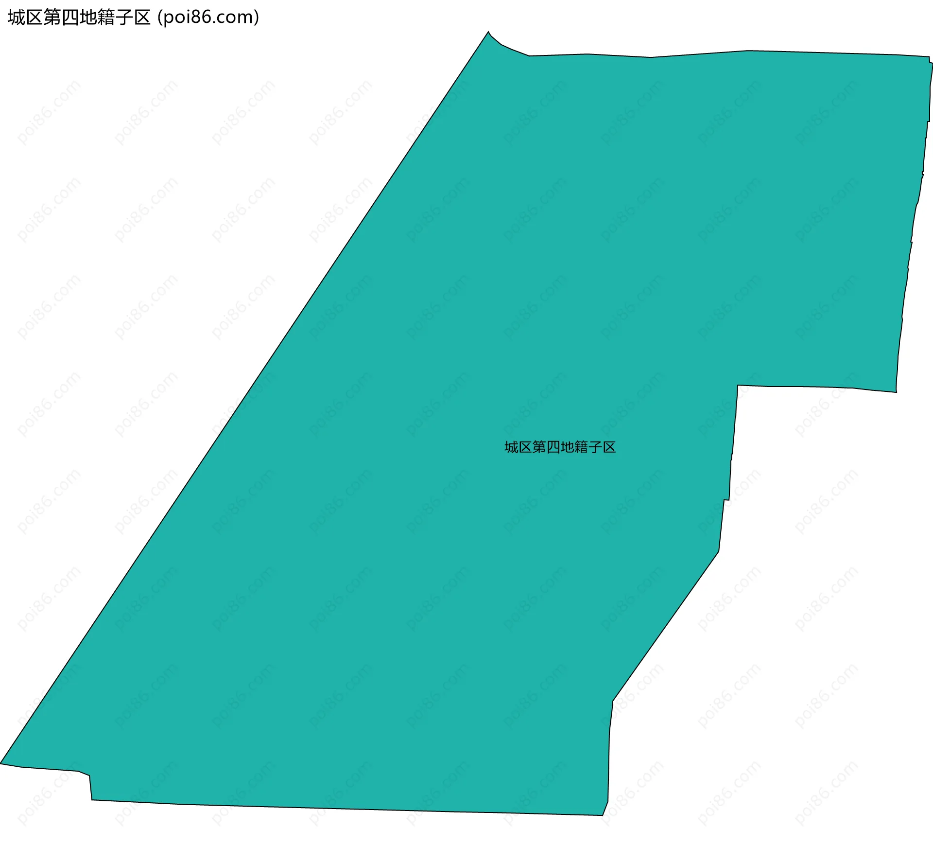 城区第四地籍子区边界地图
